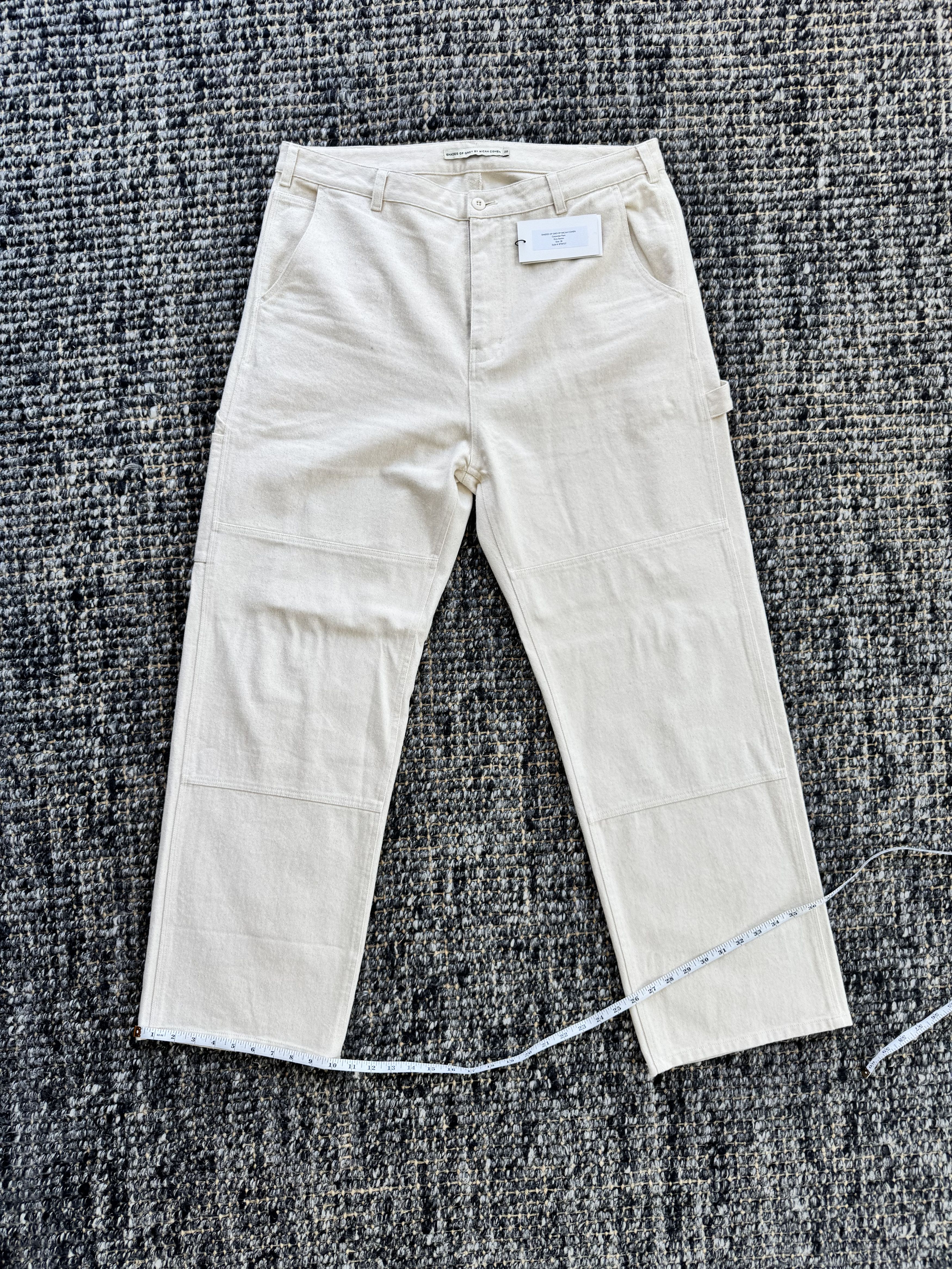 Shades Of Grey Carpenter Pant - Ecru Denim | Size 38 | Style # BTM727 Size US 38 / EU 54 - 5 Thumbnail