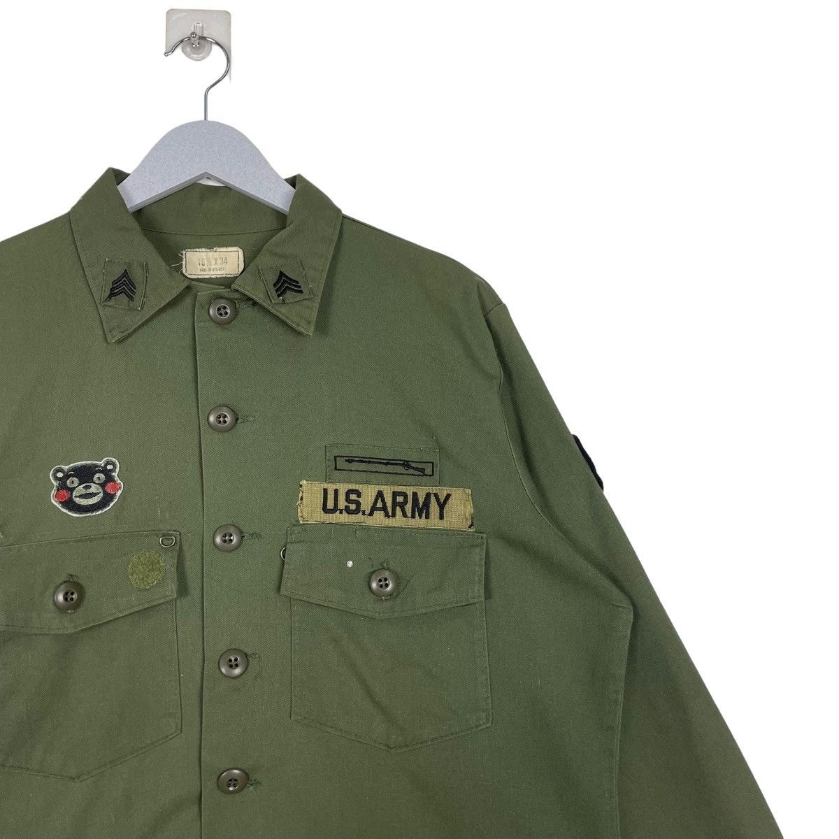 Vintage 💥VINTAGE OG ARMY US MILITARY SHIRT Size US L / EU 52-54 / 3 - 5 Thumbnail