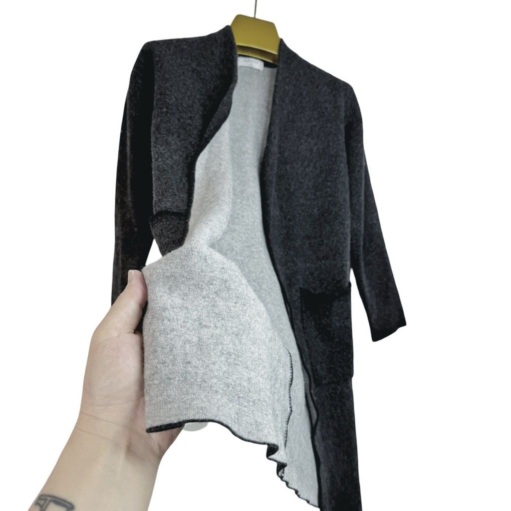 Aritzia BABATON Aritzia Women Black Knit Cardigan Mid Length Coat XS Size XS / US 0-2 / IT 36-38 - 2 Thumbnail