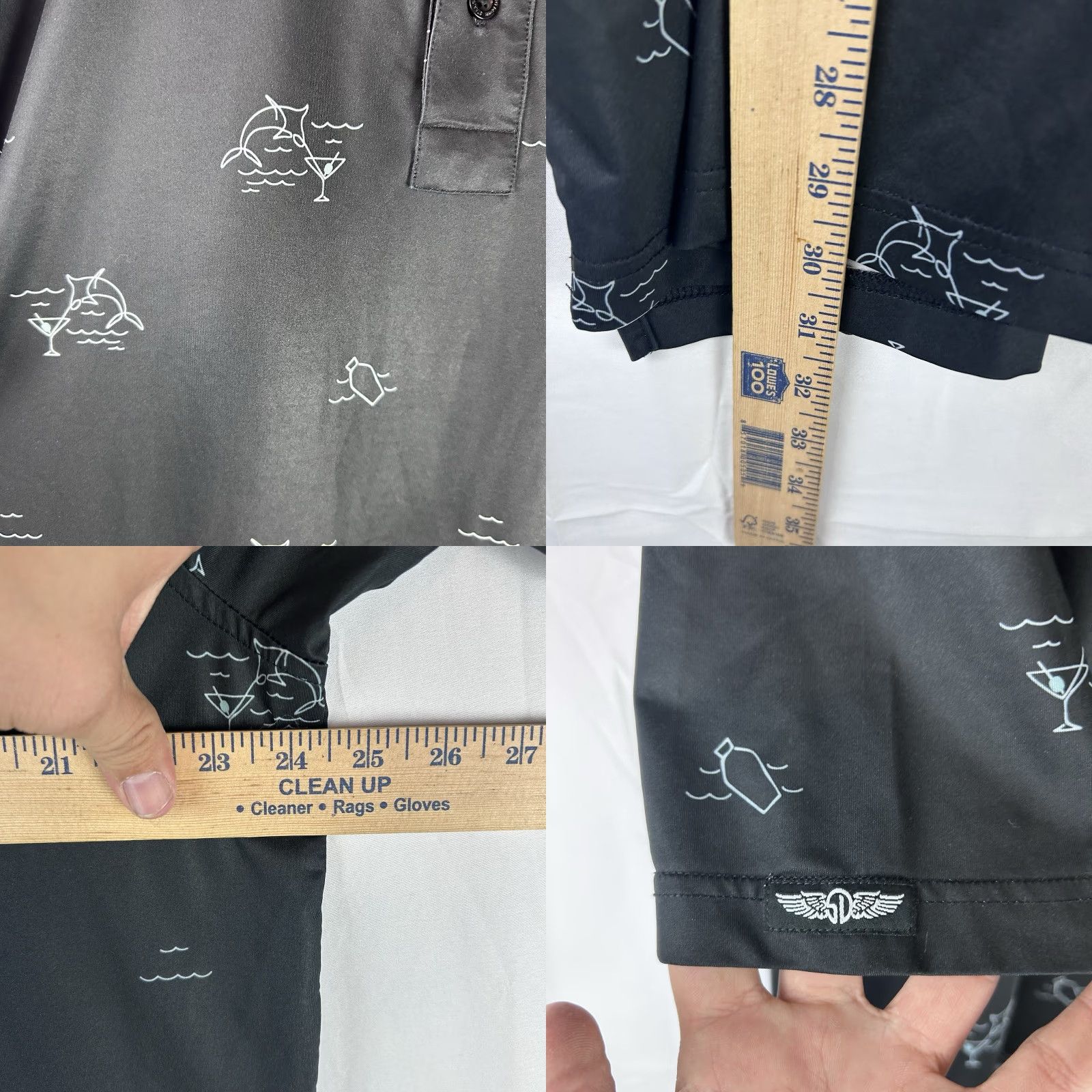 Vintage Straight Down Shirt Mens XL Polo Golf Breathable Performance Cowboys? Size US XL / EU 56 / 4 - 8 Thumbnail