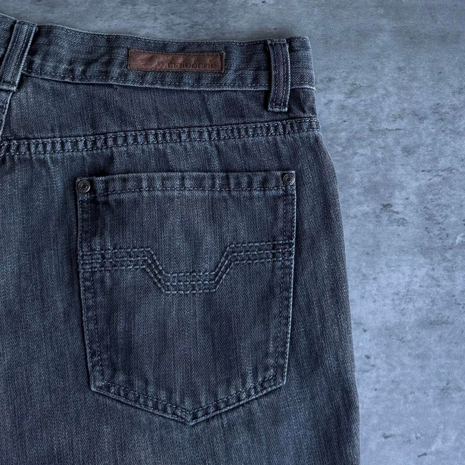 Japanese Brand × Liz Claiborne × Vintage Vintage Y2K Baggy Grunge Opium Embroidered Grey Denim Jeans Size US 36 / EU 52 - 3 Thumbnail