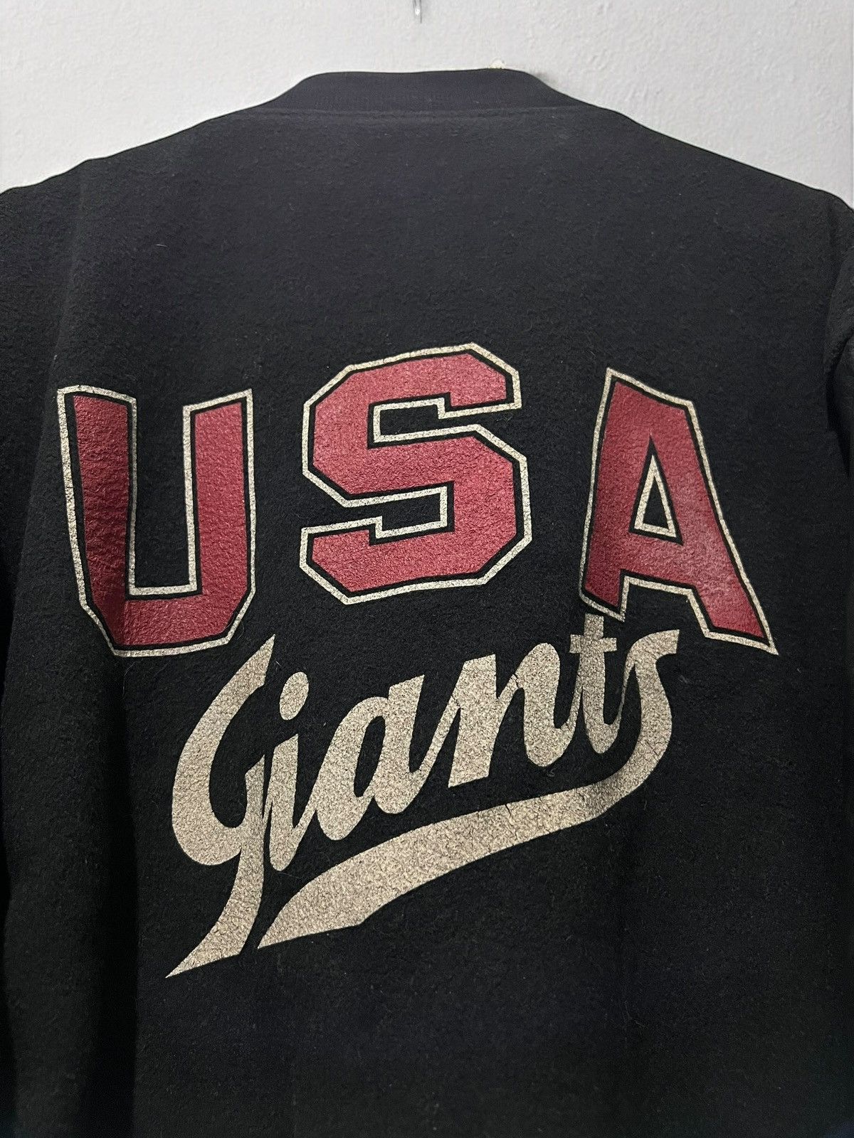 Vintage VINTAGE USA GIANTS VARSITY BOMBER JACKET WOOL MA1 JOE ALLEN Size US L / EU 52-54 / 3 - 3 Thumbnail