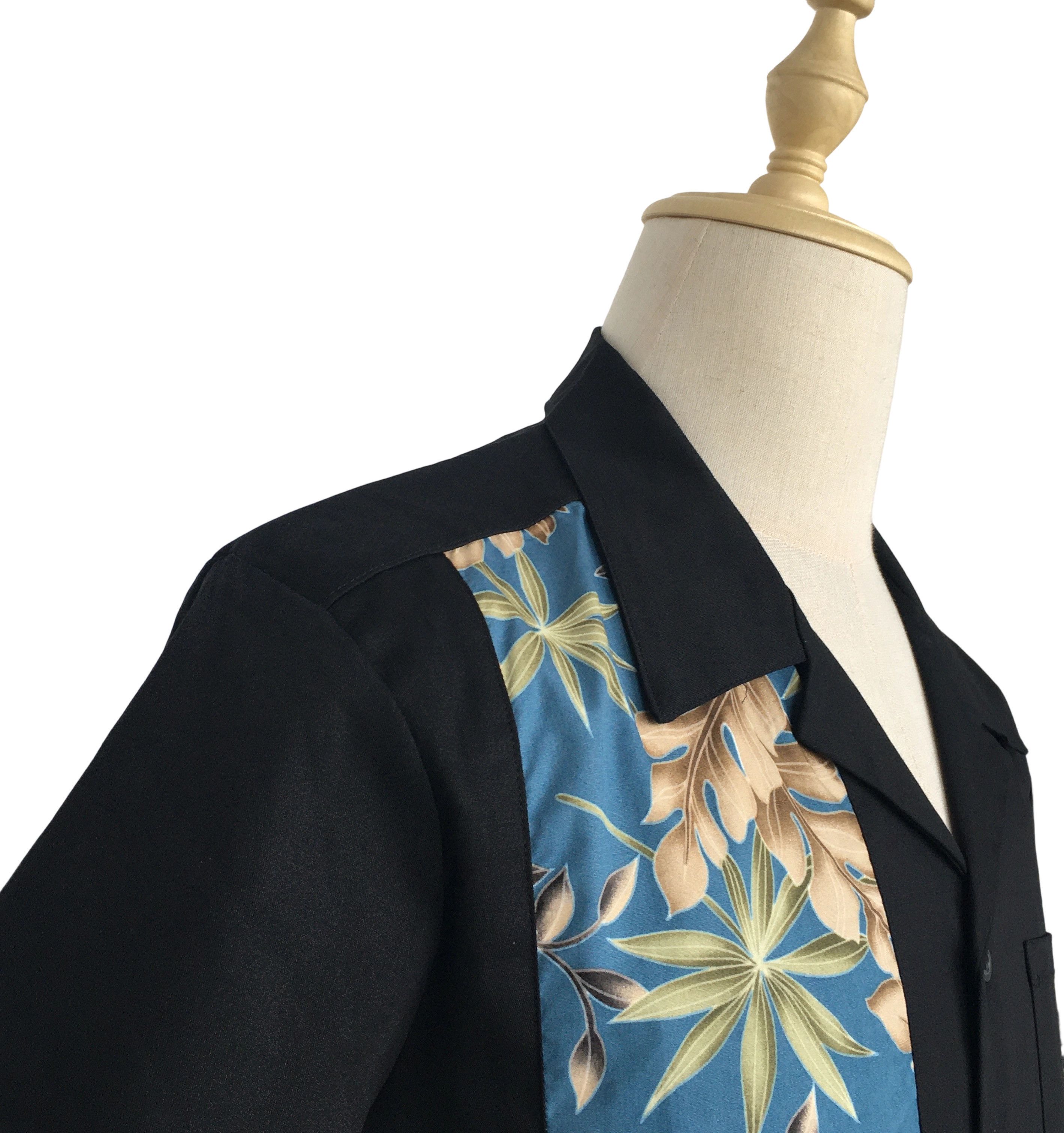 Other Two-tone Retro Casual Men Shirts Cotton Leaves Panel Size US XXL / EU 58 / 5 - 6 Thumbnail