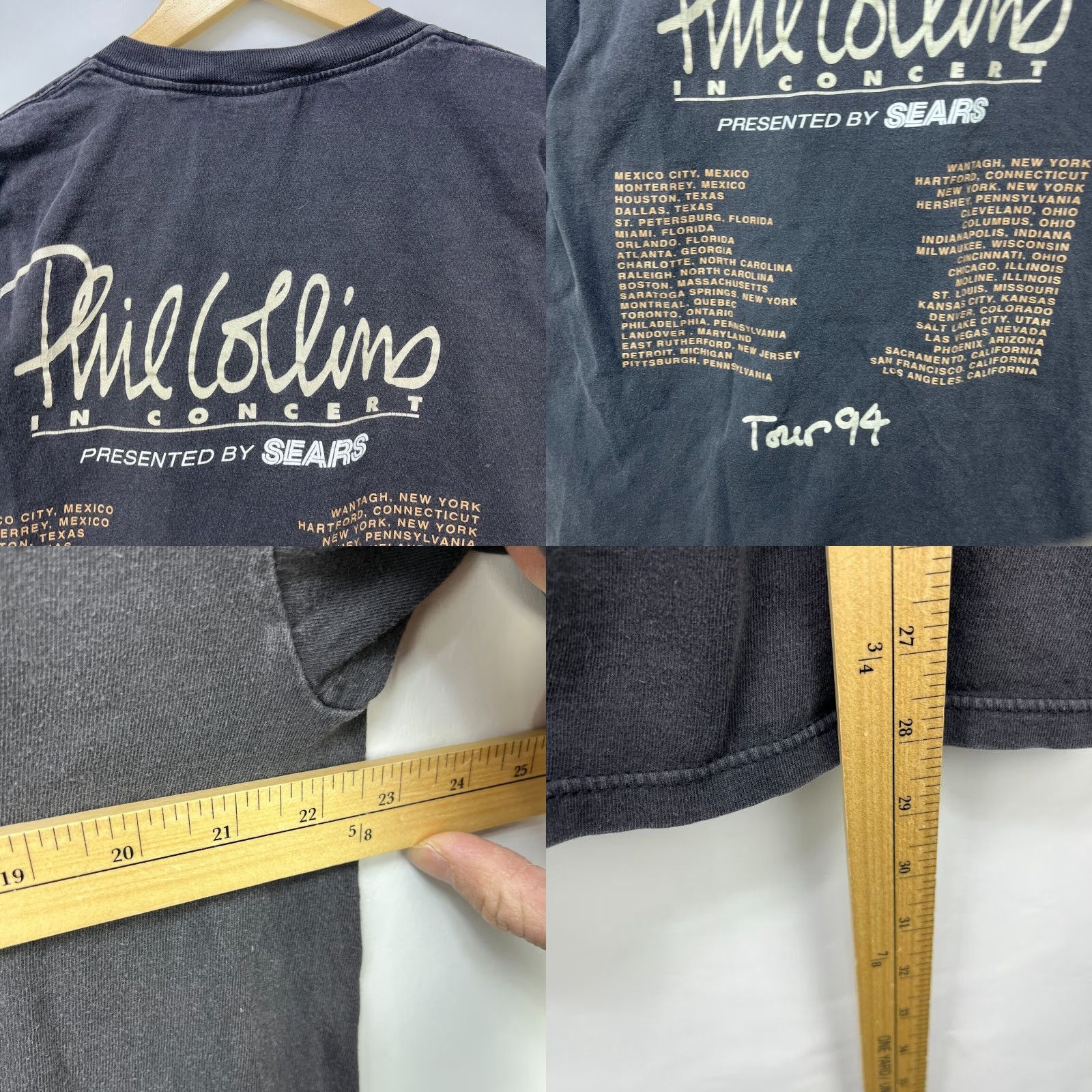 Vintage VINTAGE 1994 Phil Collins Sun Faded Tour T Shirt XL Brockum Band Size US XL / EU 56 / 4 - 8 Thumbnail