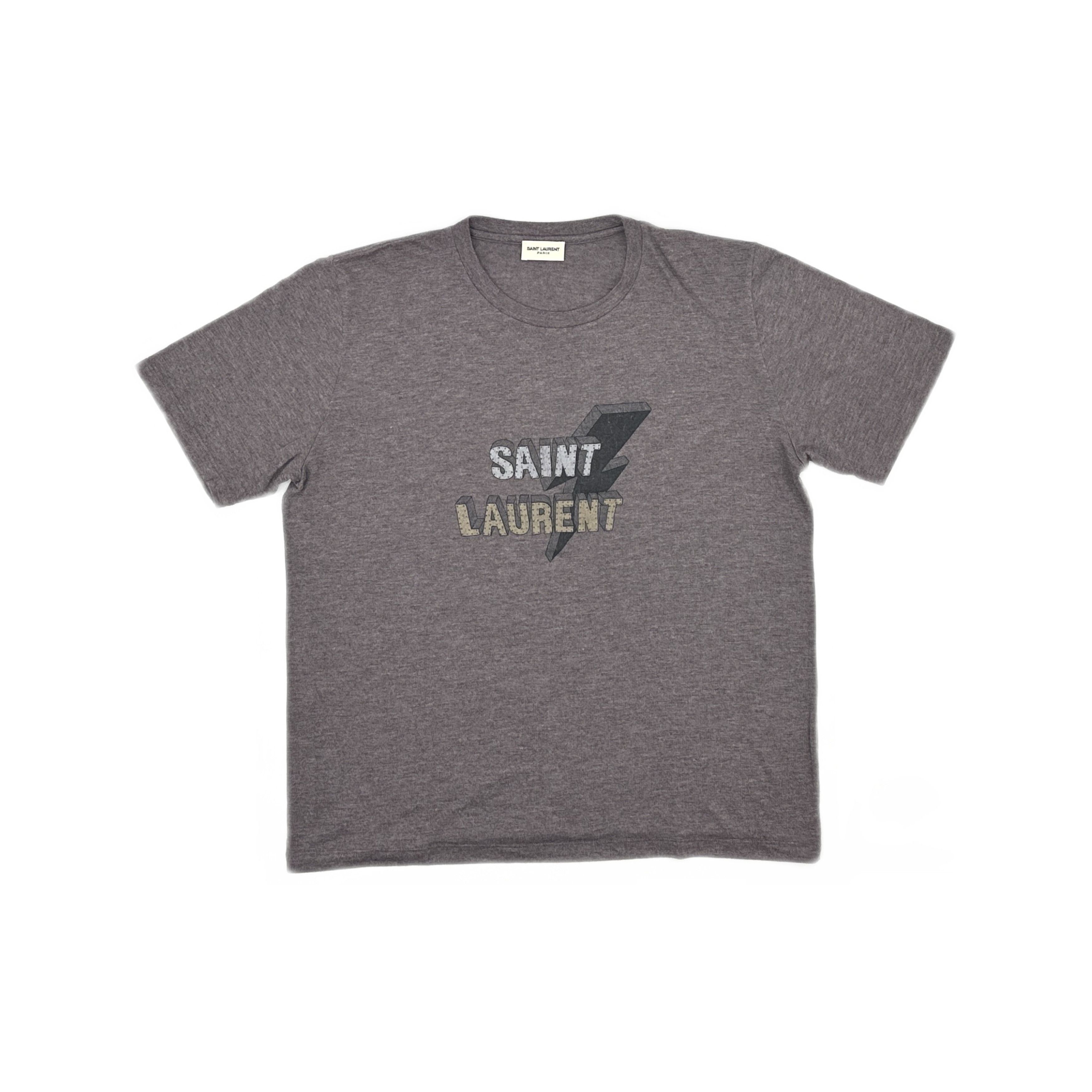 Saint Laurent Paris Saint Laurent Lightning Graphic T-Shirt Size S Size US S / EU 44-46 / 1 - 1 Thumbnail