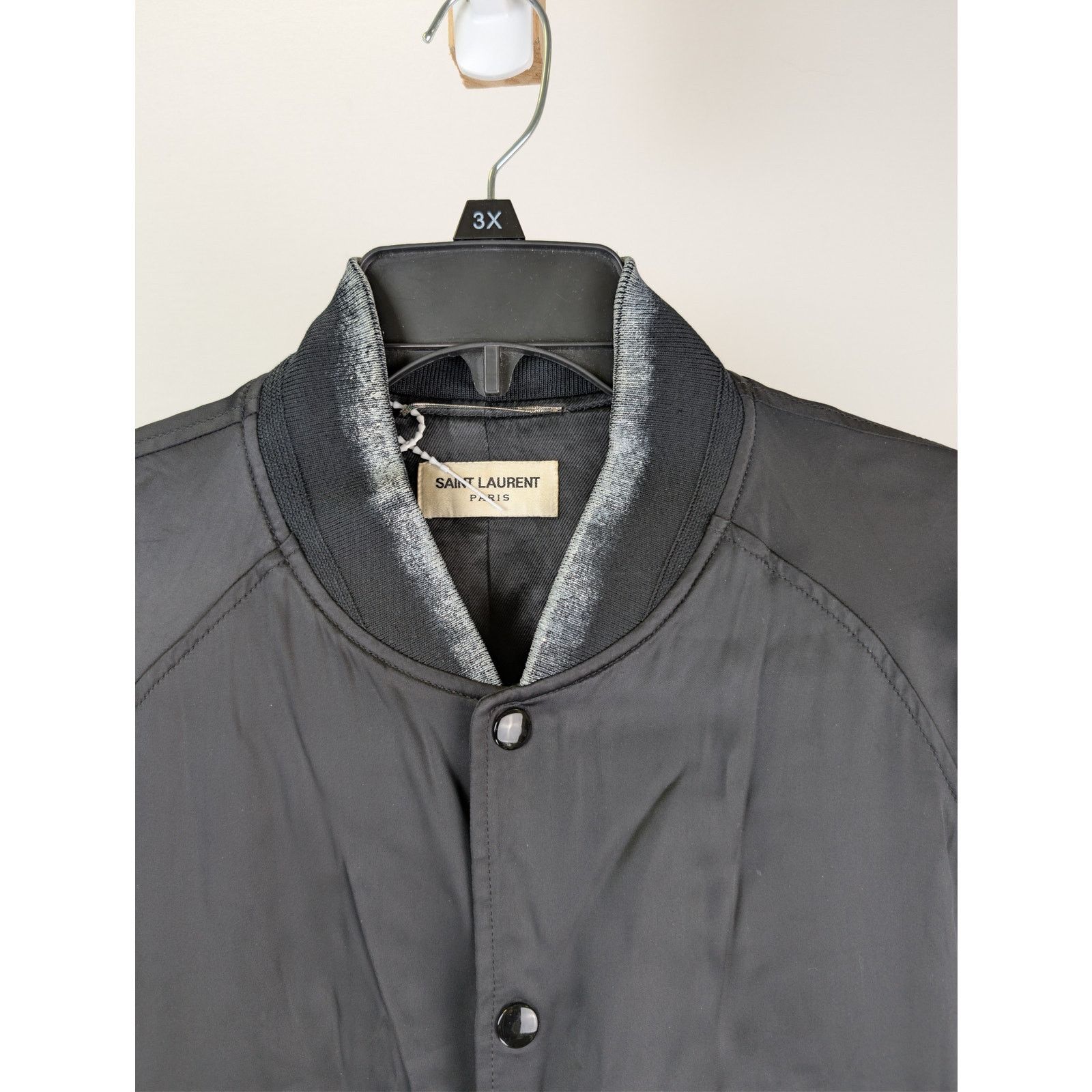 Saint Laurent Paris o1rshd1 CC20 "Moonlight on the Water" teddy jacket in black Size US M / EU 48-50 / 2 - 8 Thumbnail