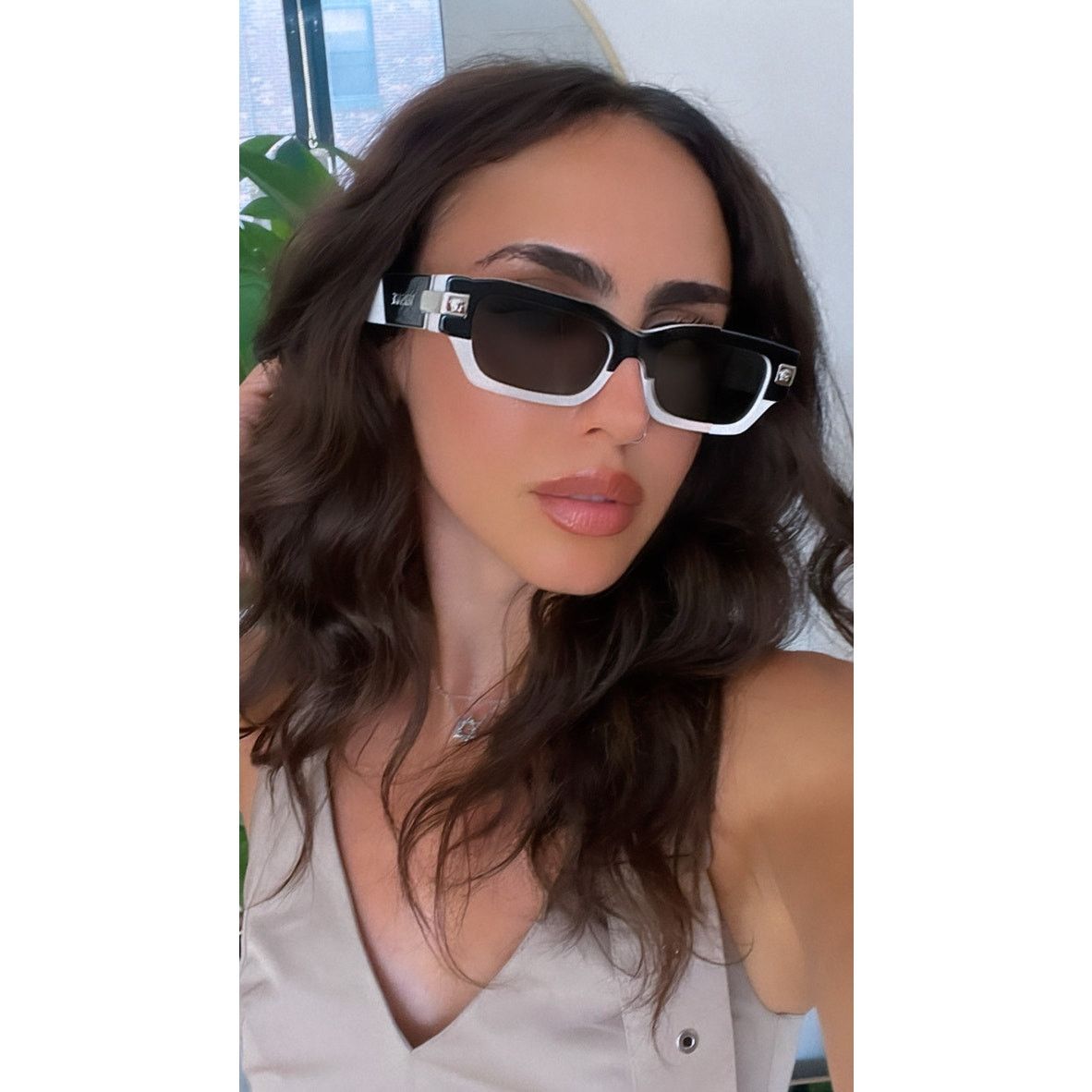 Versace NEW Versace VE4465 Black White Square Sunglasses Size ONE SIZE - 3 Thumbnail