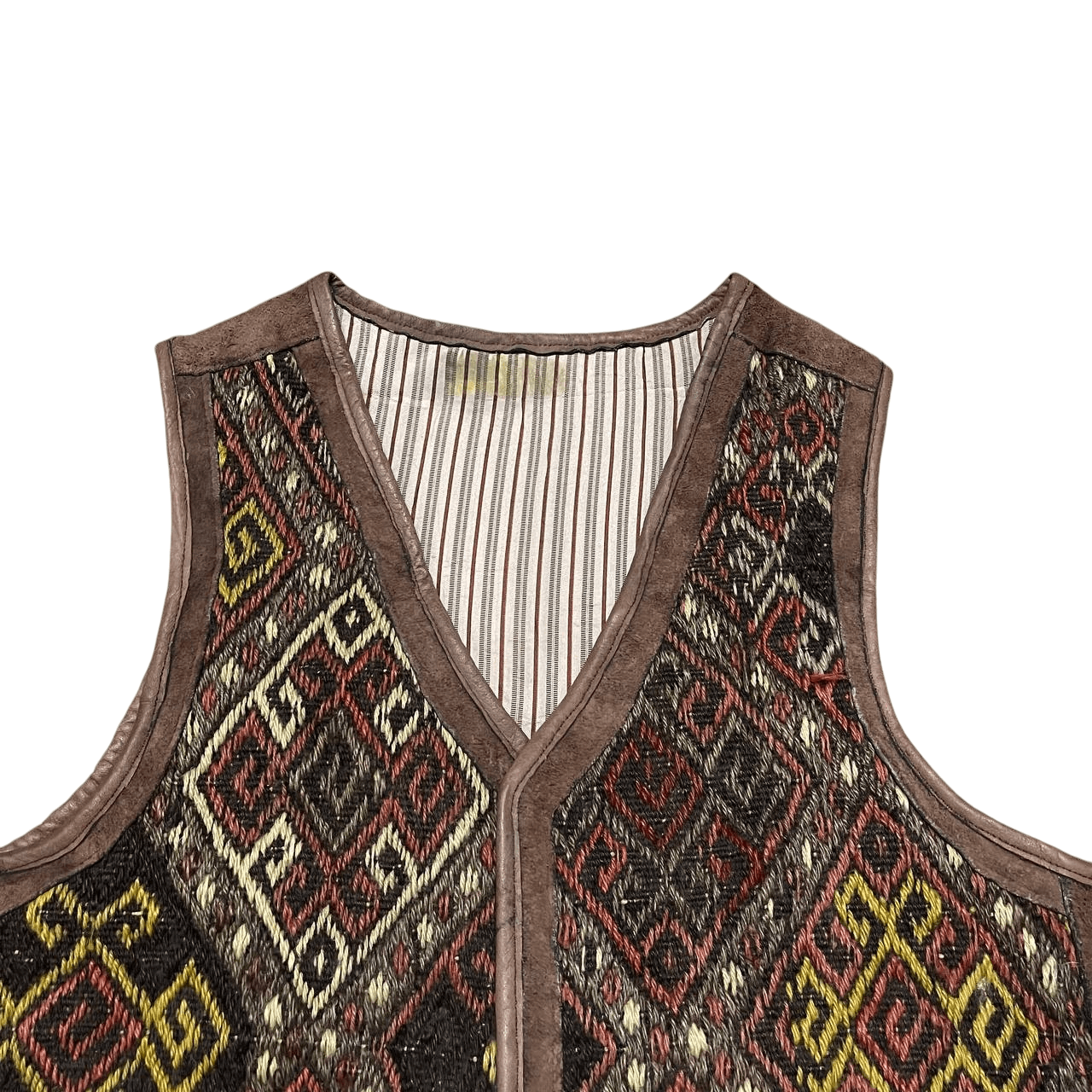 Leather Vintage Suede Leather Vest Buttonless Size US M / EU 48-50 / 2 - 2 Thumbnail