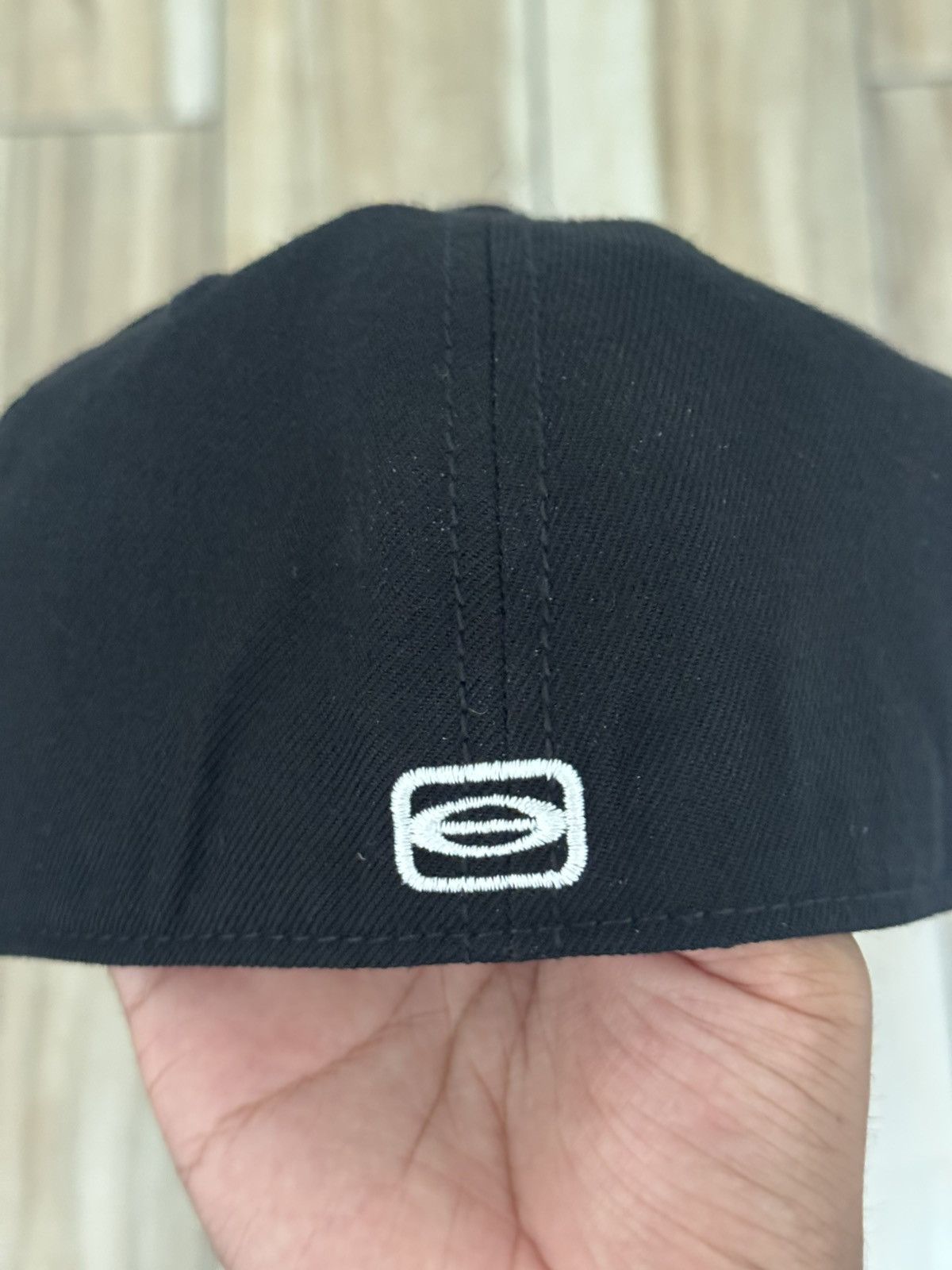 Playboi Carti YVL White Trim on Black Fitted Hat Size 7 1/4