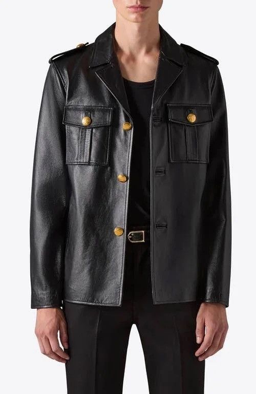Blk Dnm Leather jacket 175 EU 48 USA 38 Size US M / EU 48-50 / 2 - 2 Thumbnail