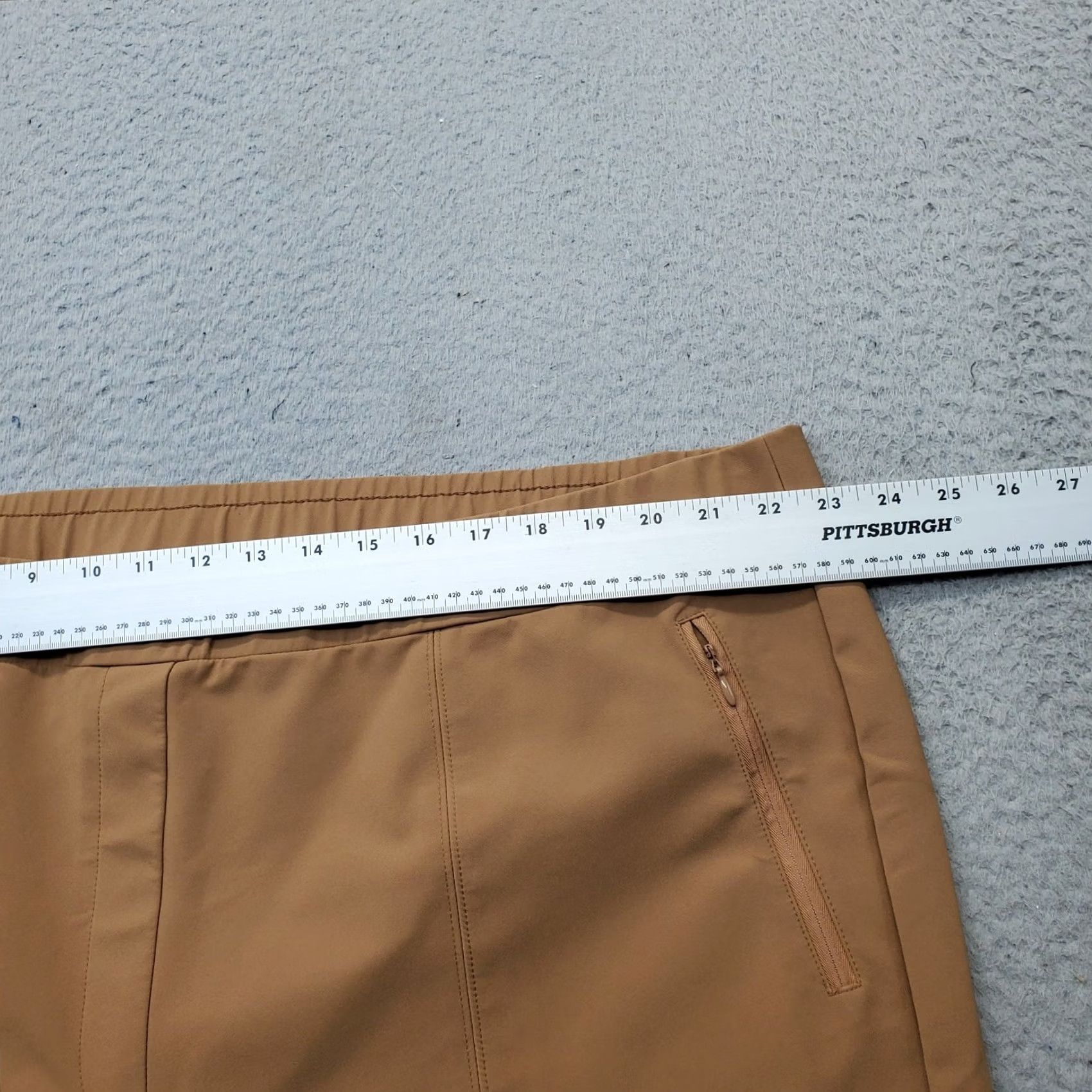 Vintage Lane Bryant Ankle Pants Womens 26 Tan Stretch Straight Leg Zipped Pocket Pull On Size 26" / US 2 / IT 38 - 6 Thumbnail