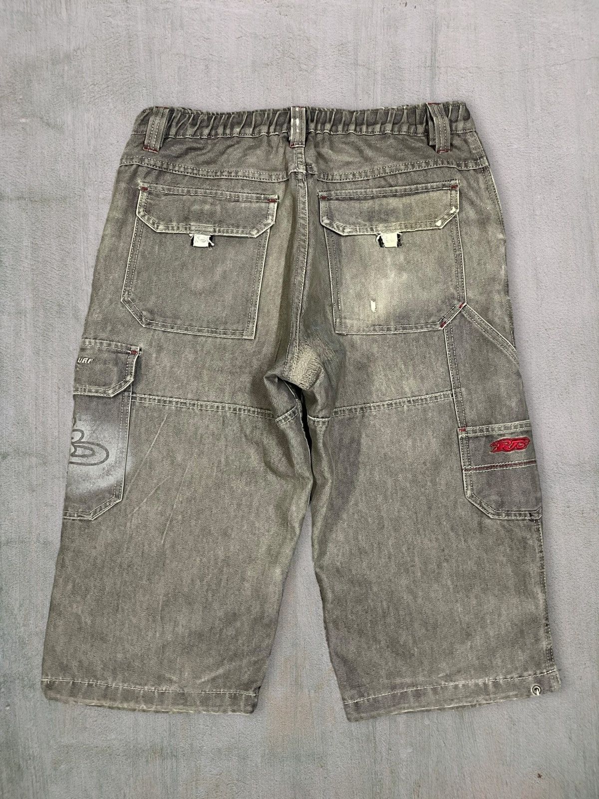 JNCO Vintage Y2K PJ’s Surf Carpenter Cargo Denim Baggy Jorts Size US 32 / EU 48 - 6 Thumbnail
