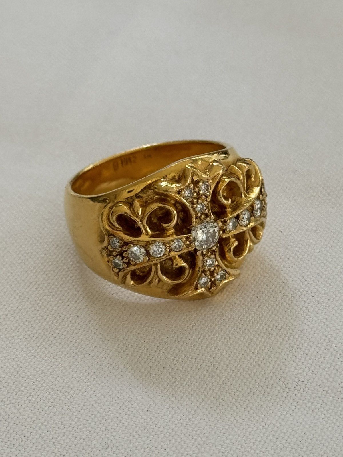 Chrome Hearts 22K GOLD DIAMOND RING Size ONE SIZE - 1 Thumbnail