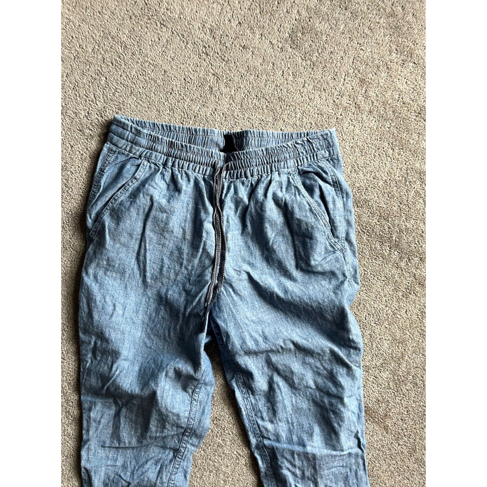 J.Crew J.Crew Jogger Pants 4 Tall Denim Chambray Blue Stretch Waist G5944 Women Pants Activewear Jeans 4 Tall Blue J.CREW Size 27" / US 4 / IT 40 - 2 Thumbnail