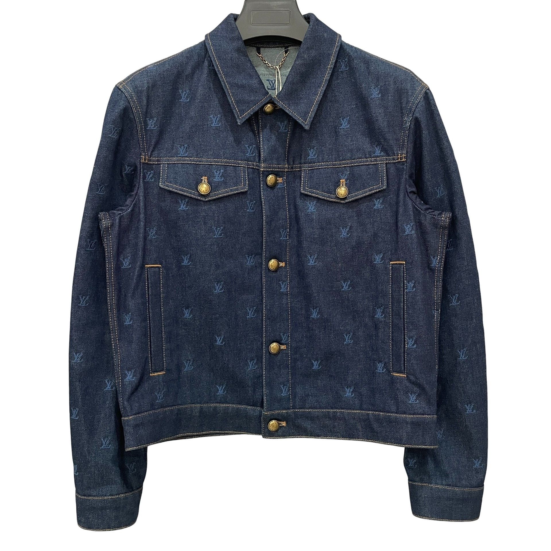 Louis Vuitton Louis Vuitton Embroidered Monogram Denim Jacket 44 Size US S / EU 44-46 / 1 - 1 Thumbnail