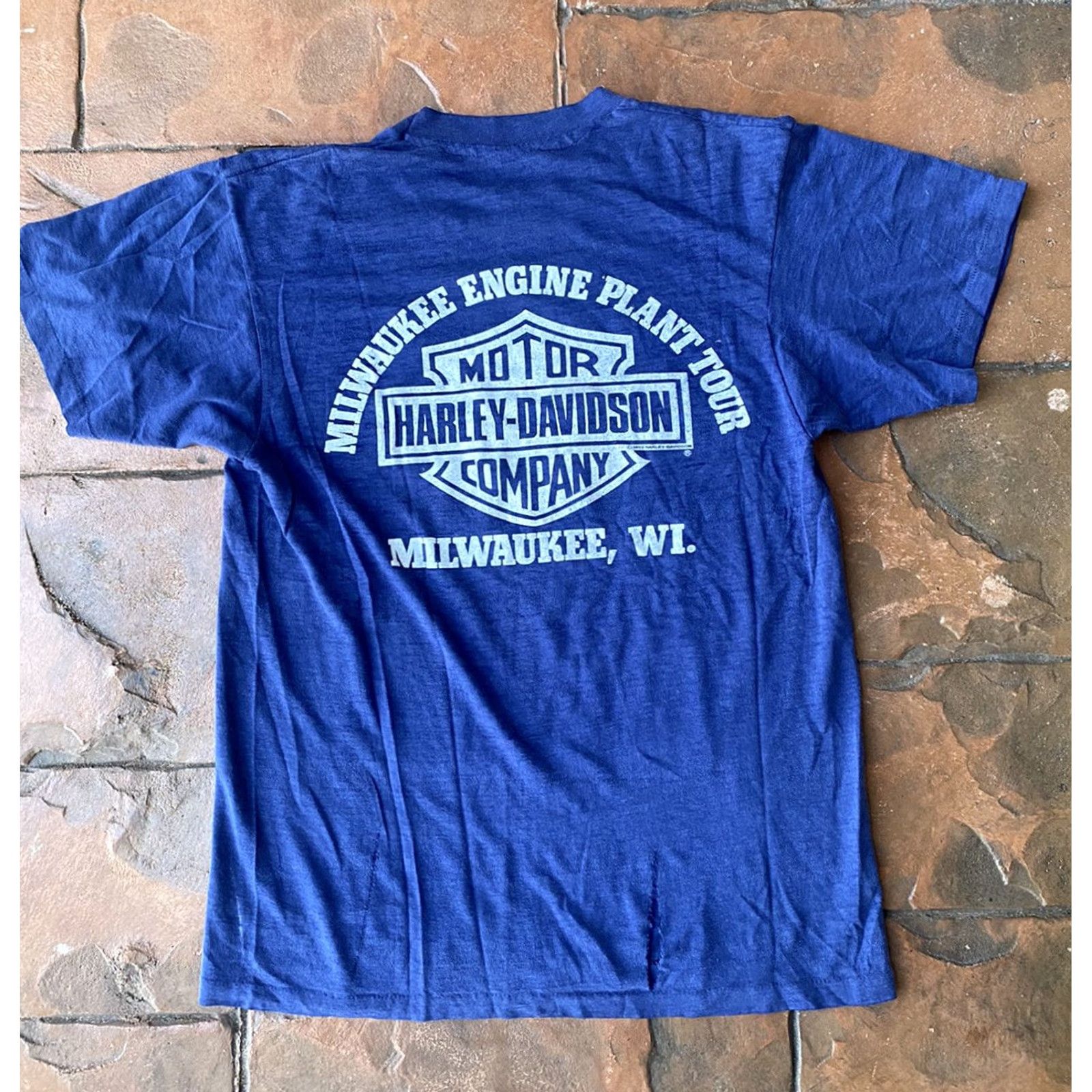 Harley Davidson VINTAGE Harley-Davidson 1982 Made In The USA T-Shirt M Black USA Eagle Short Sleeve Crew Neck Mens 80s Biker Logo Print Size US M / EU 48-50 / 2 - 2 Thumbnail