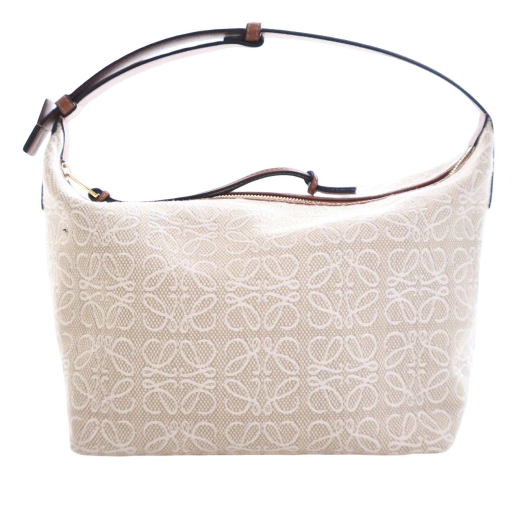 Loewe Medium Anagram Canvas Cubi Bag in Brown, Women's