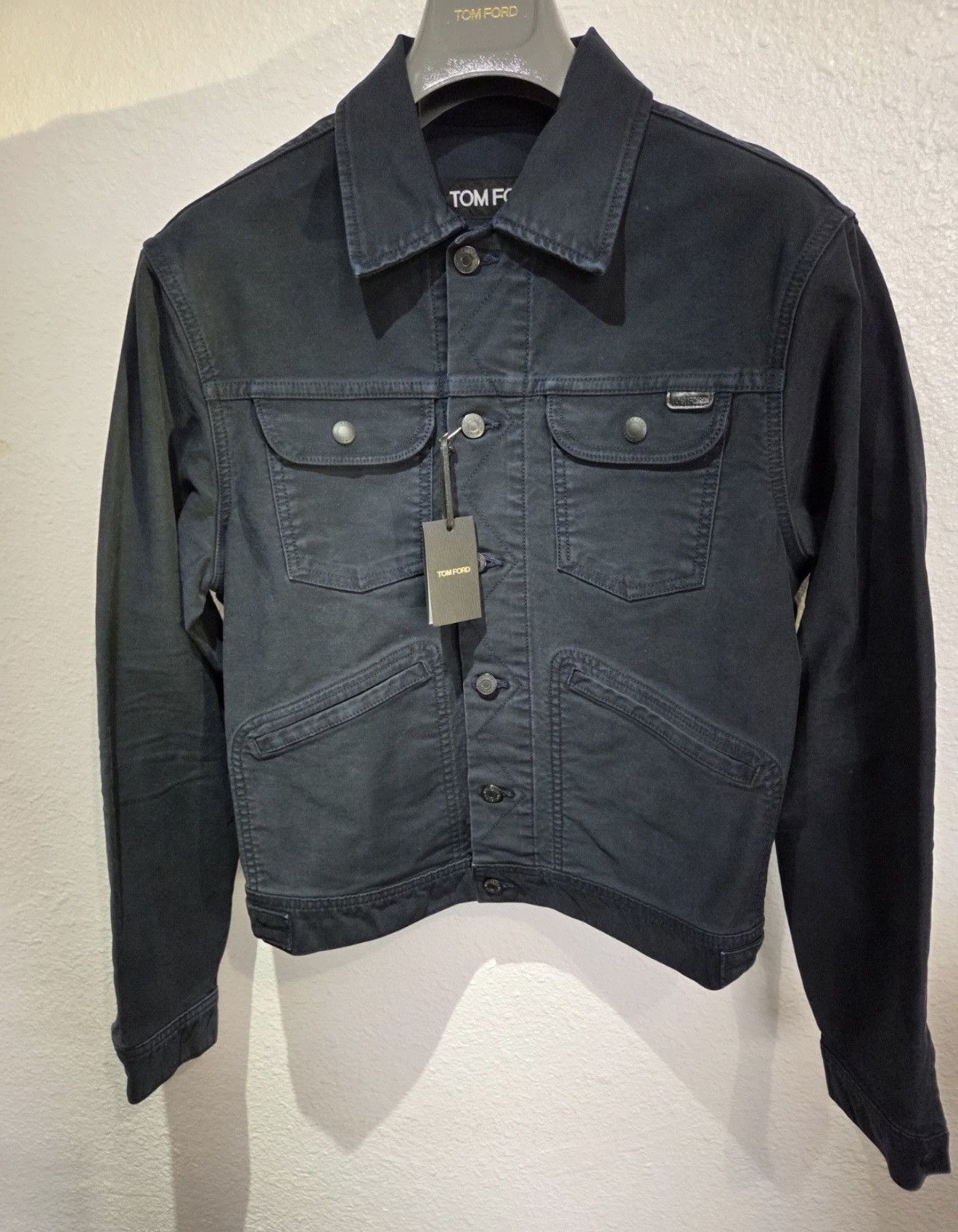 Tom Ford Tom Ford Moleskin Jacket Navy Blue Medium Size US M / EU 48-50 / 2 - 1 Thumbnail