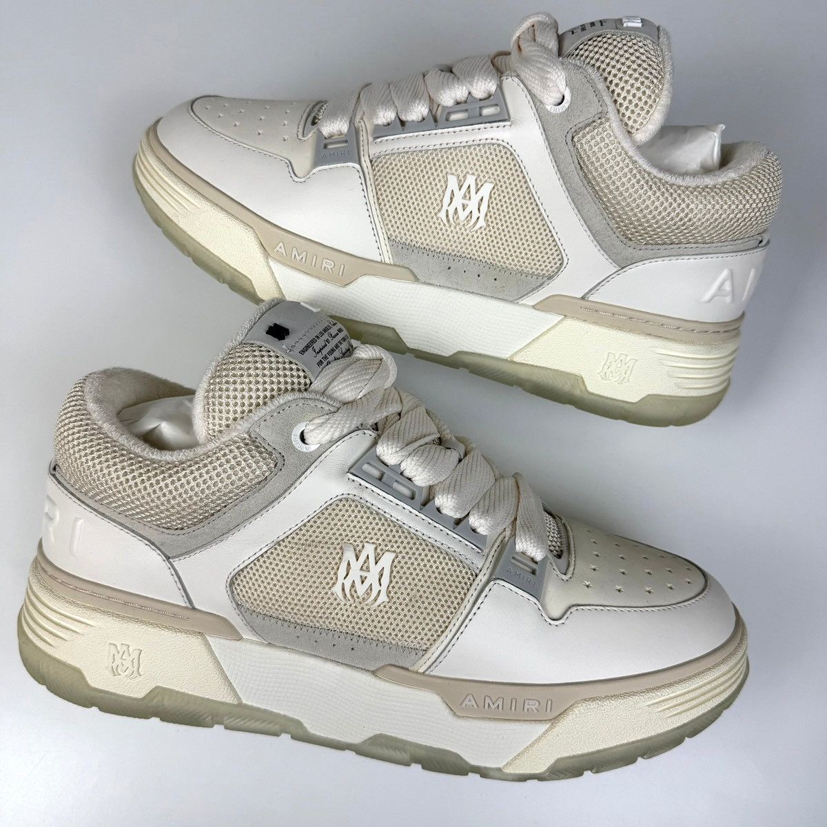 Amiri Amiri MA-1 Alabaster White Sneakers Size US 13 / EU 46 - 4 Thumbnail