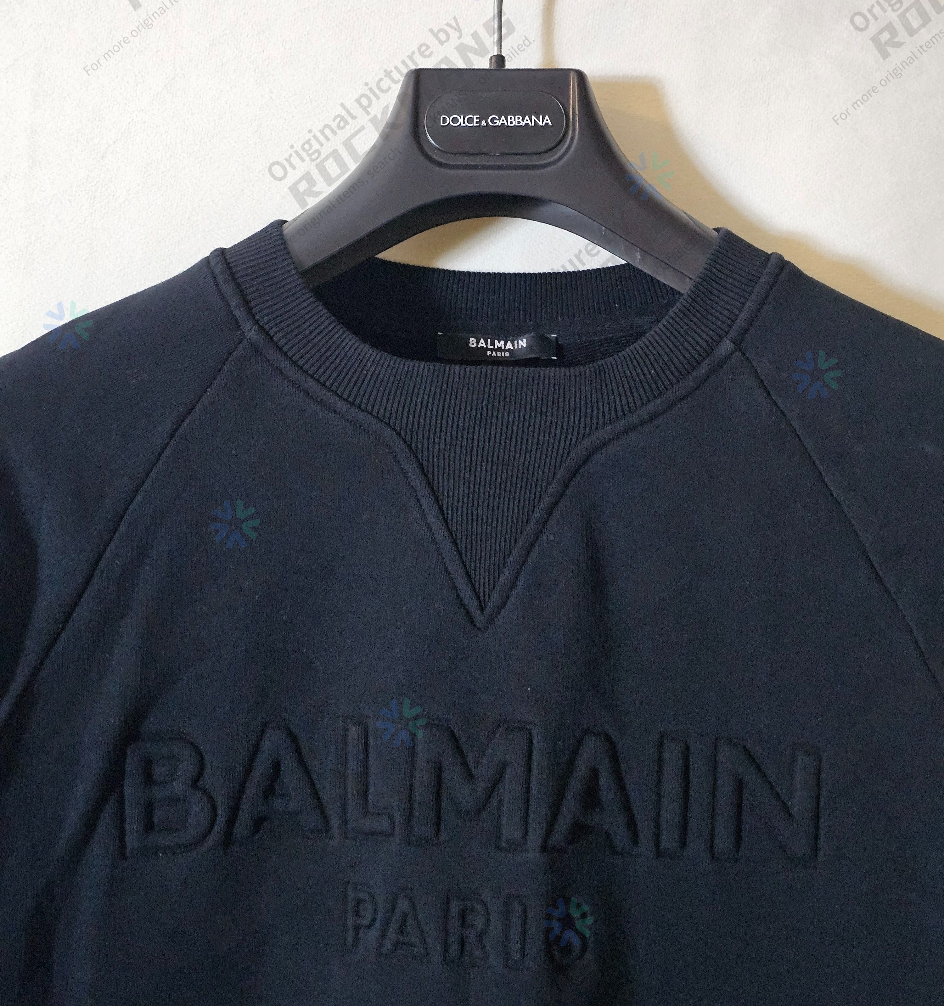 Balmain BALMAIN Logo-embossed sweatshirt Black Size M Size US M / EU 48-50 / 2 - 3 Thumbnail
