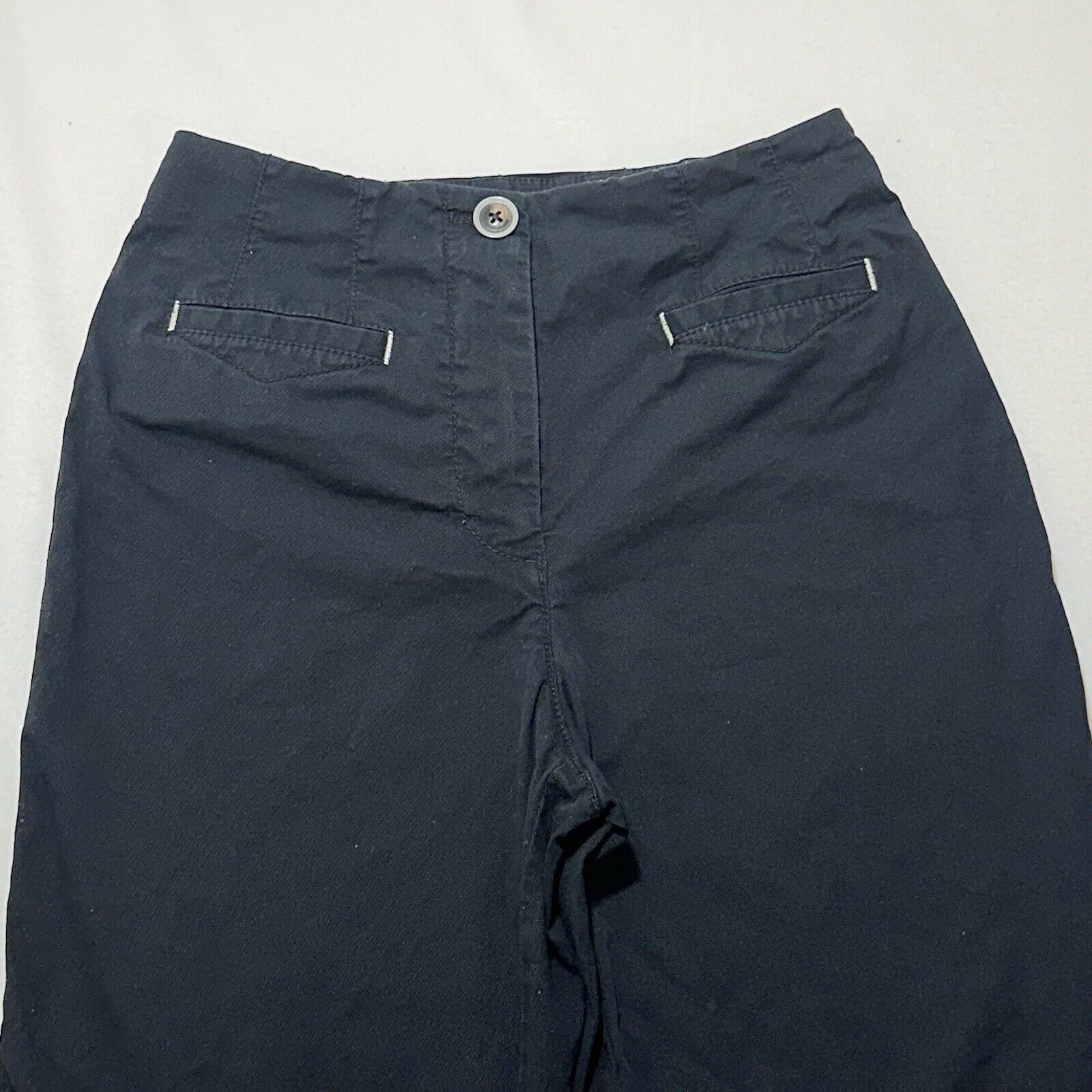 Anthropologie Maeve 2 Black High Rise Flat Front Chino Pants (25x27) Size 26" / US 2 / IT 38 - 2 Thumbnail