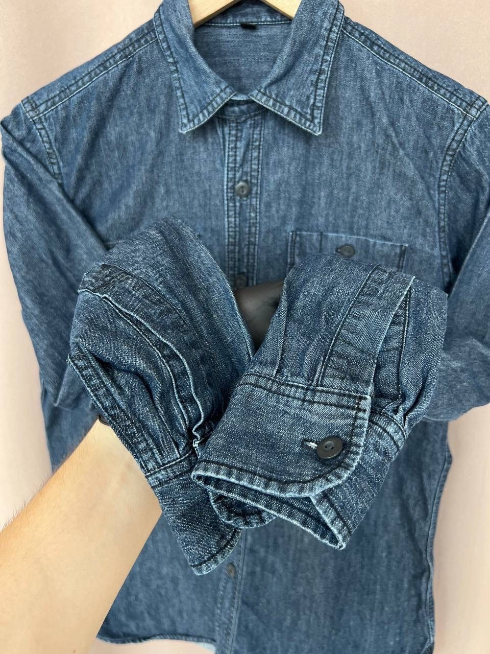 Muji Muji Japanese Denim Button Shirt Mens Size S Vintage Size US S / EU 44-46 / 1 - 9 Thumbnail