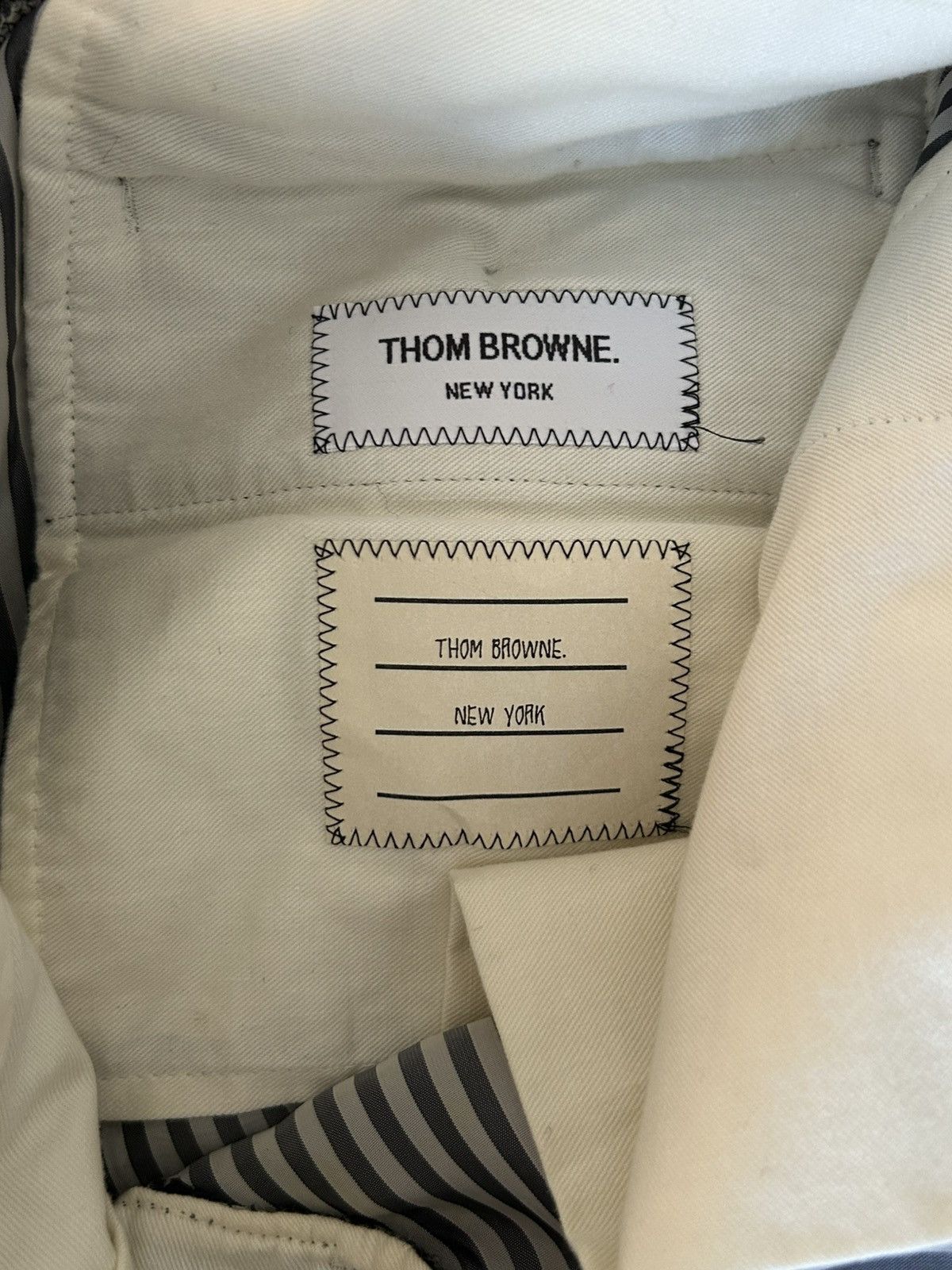 Thom Browne Early Thom Browne Gray Herringbone Flannel Trousers size 0 Size US 29 - 4 Thumbnail