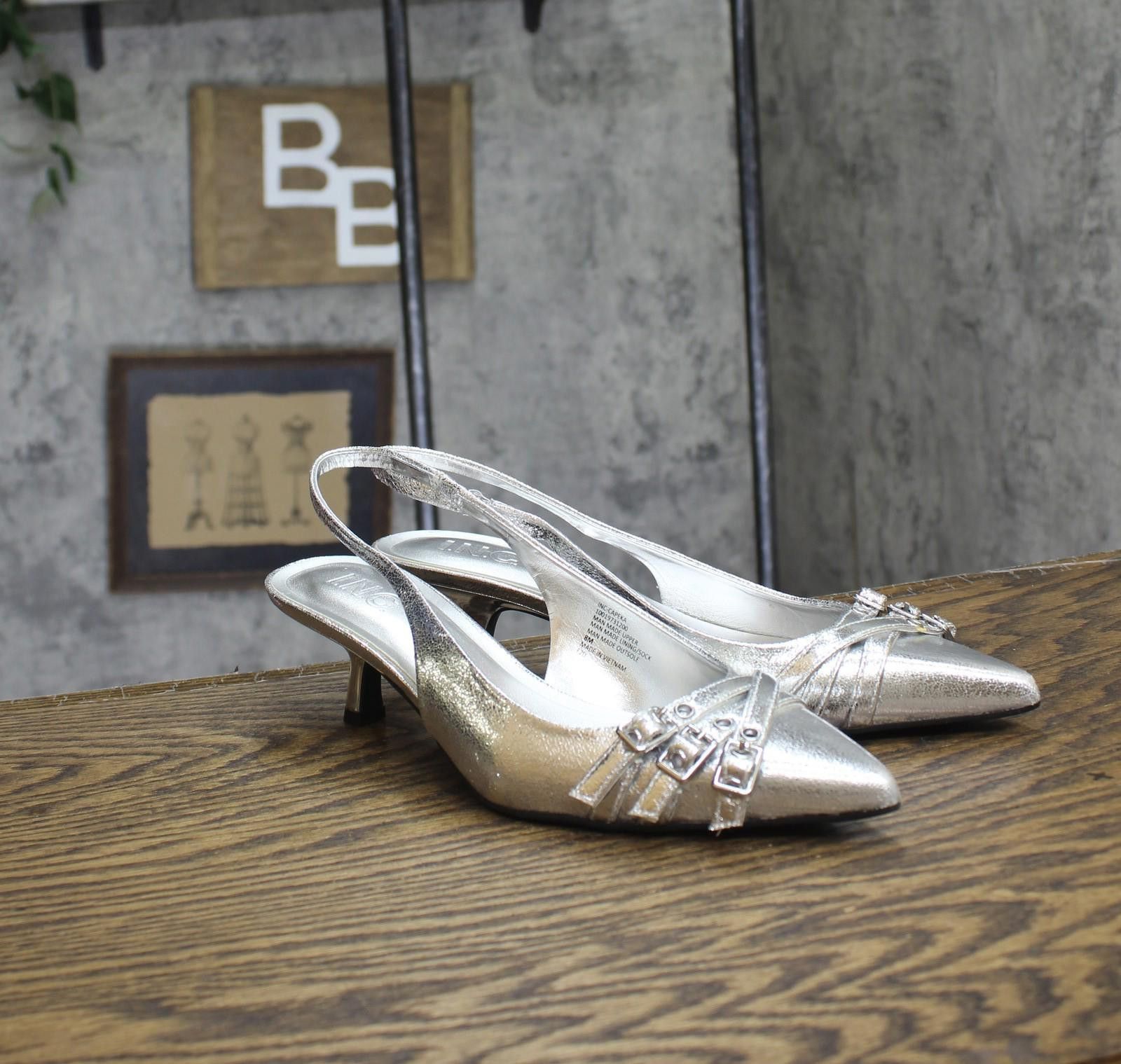 Other Inc International Concepts Pumps Silver Crinkle Gray 8m Size US 8 / IT 38 - 1 Thumbnail