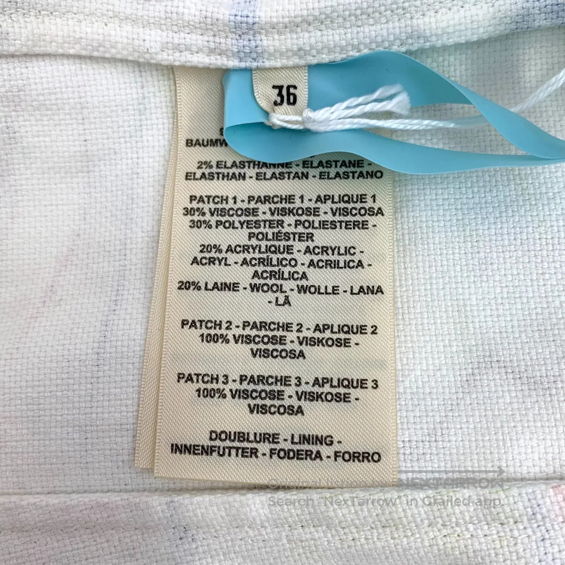 Hermes Hermes White Emblem Graffiti Embroidered Cotton Collar Sin Size XS / US 0-2 / IT 36-38 - 8 Thumbnail