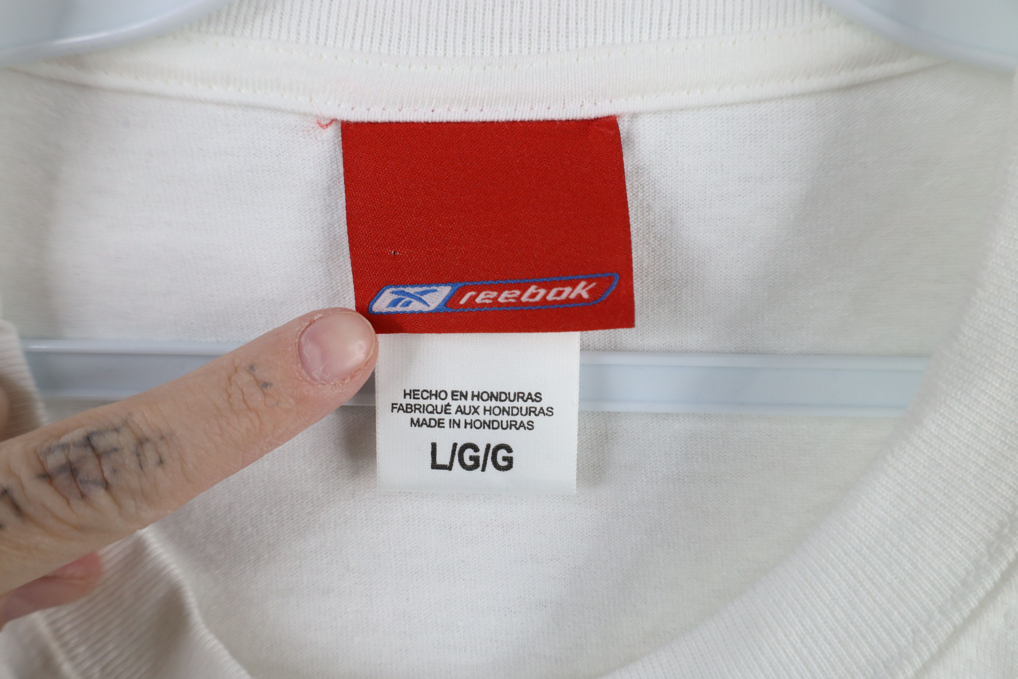 Reebok × Vintage Vintage 90s Reebok Sport Short Sleeve T-Shirt White Cotton Size US L / EU 52-54 / 3 - 6 Thumbnail