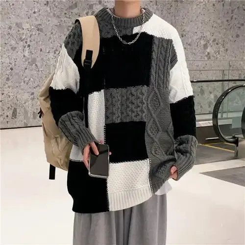 Other Fujisaki x Ahata Black Patchwork Sweater Size US M / EU 48-50 / 2 - 3 Thumbnail