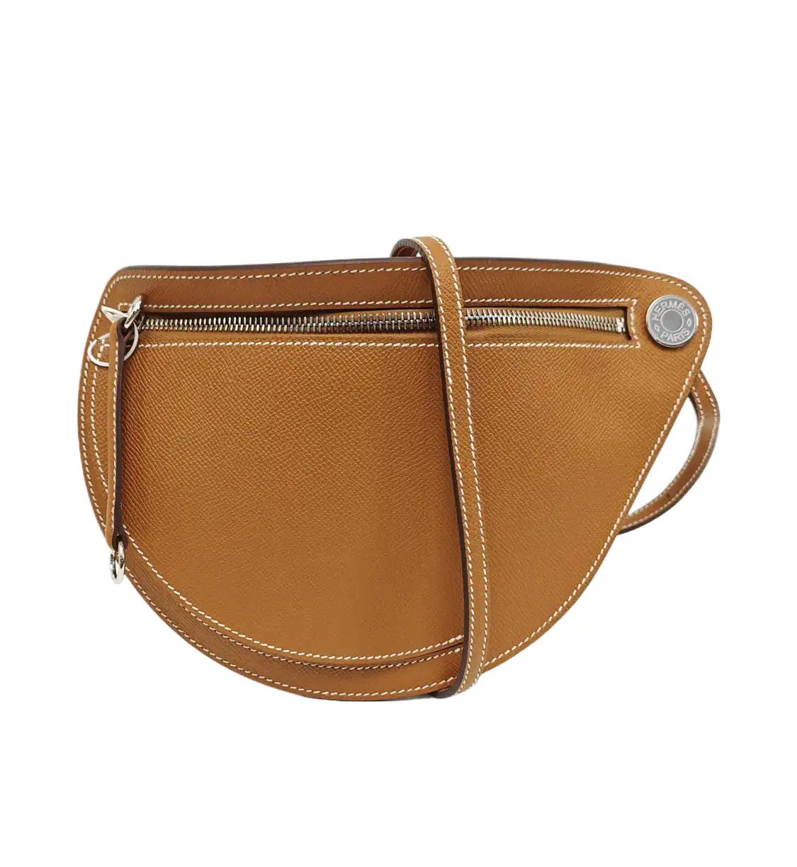 Hermes Hermes Petite Course Gold Brown Epsom cowhide leather belt bag belt bag/ chest s Size ONE SIZE - 1 Thumbnail