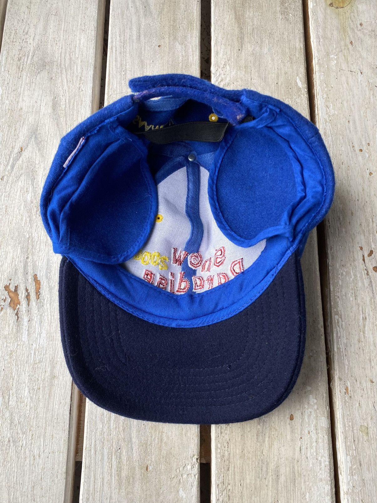 Vintage Vintage 2000s Snow Paradise Ski Team Fleece Cap Size ONE SIZE - 5 Thumbnail