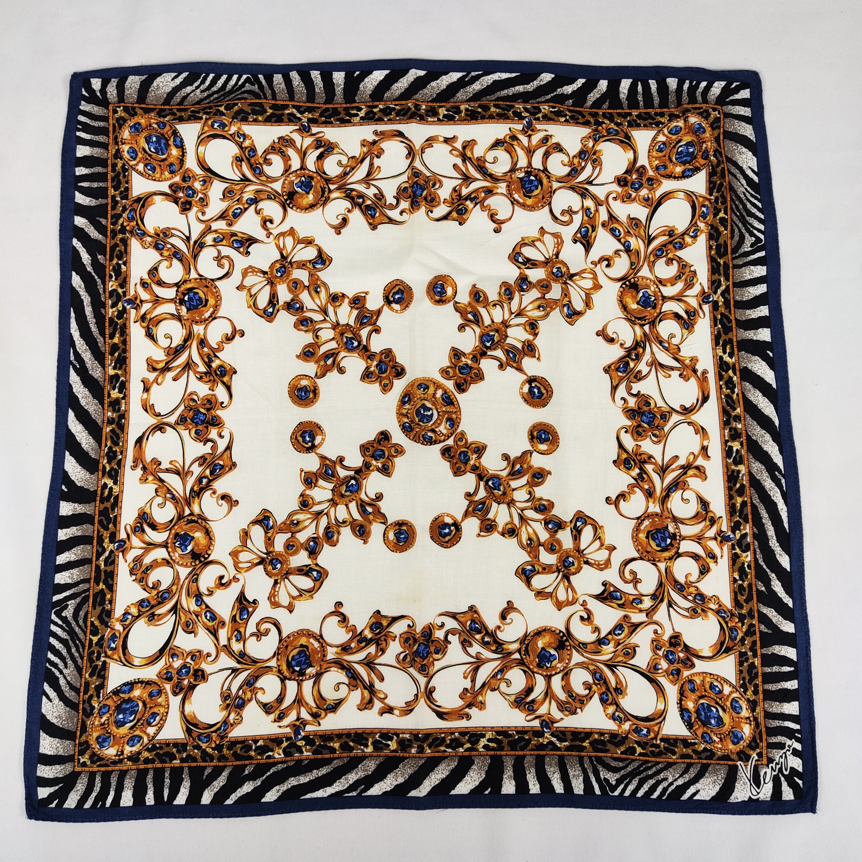 Kenzo × Vintage Kenzo Handkerchief / Neckerchief / Bandana FZ066 Size ONE SIZE - 3 Thumbnail