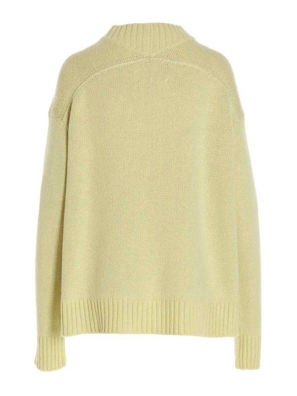 Jil Sander o1y1025 Cashmere Blend Sweater in Yellow Size S / US 4 / IT 40 - 2 Thumbnail