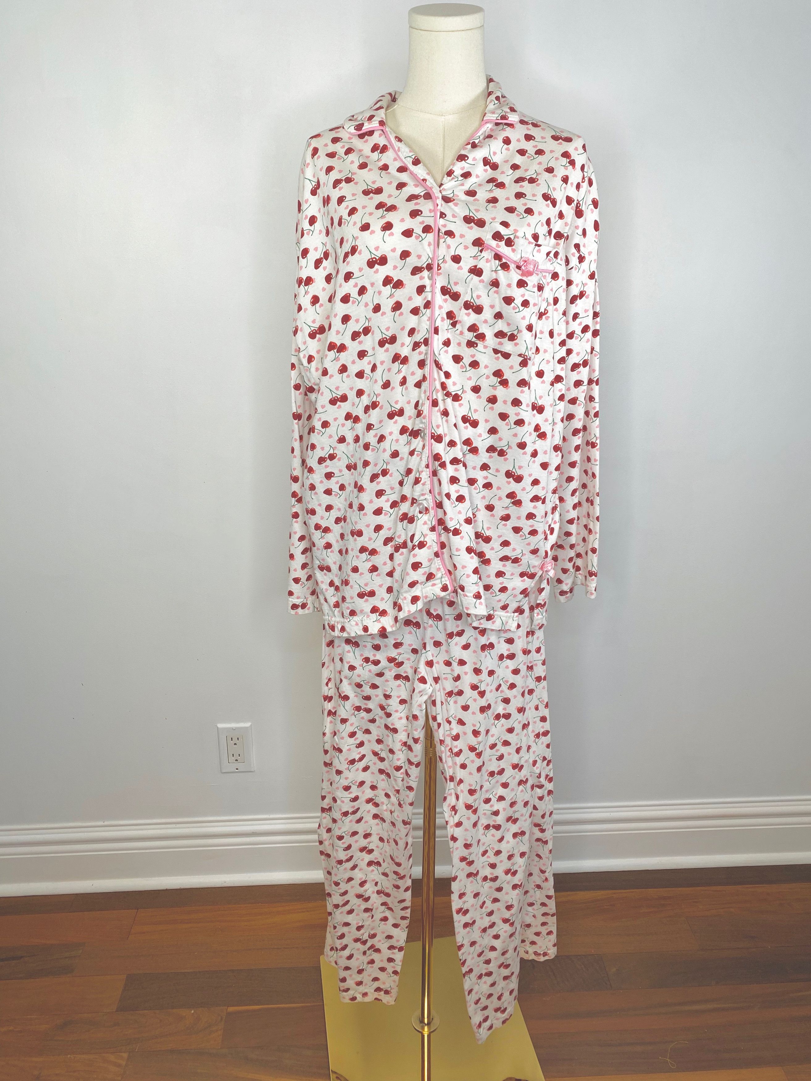 Vintage Rose De Nuit - Heart Cherry Pattern Set Size XL / US 12-14 / IT 48-50 - 4 Thumbnail