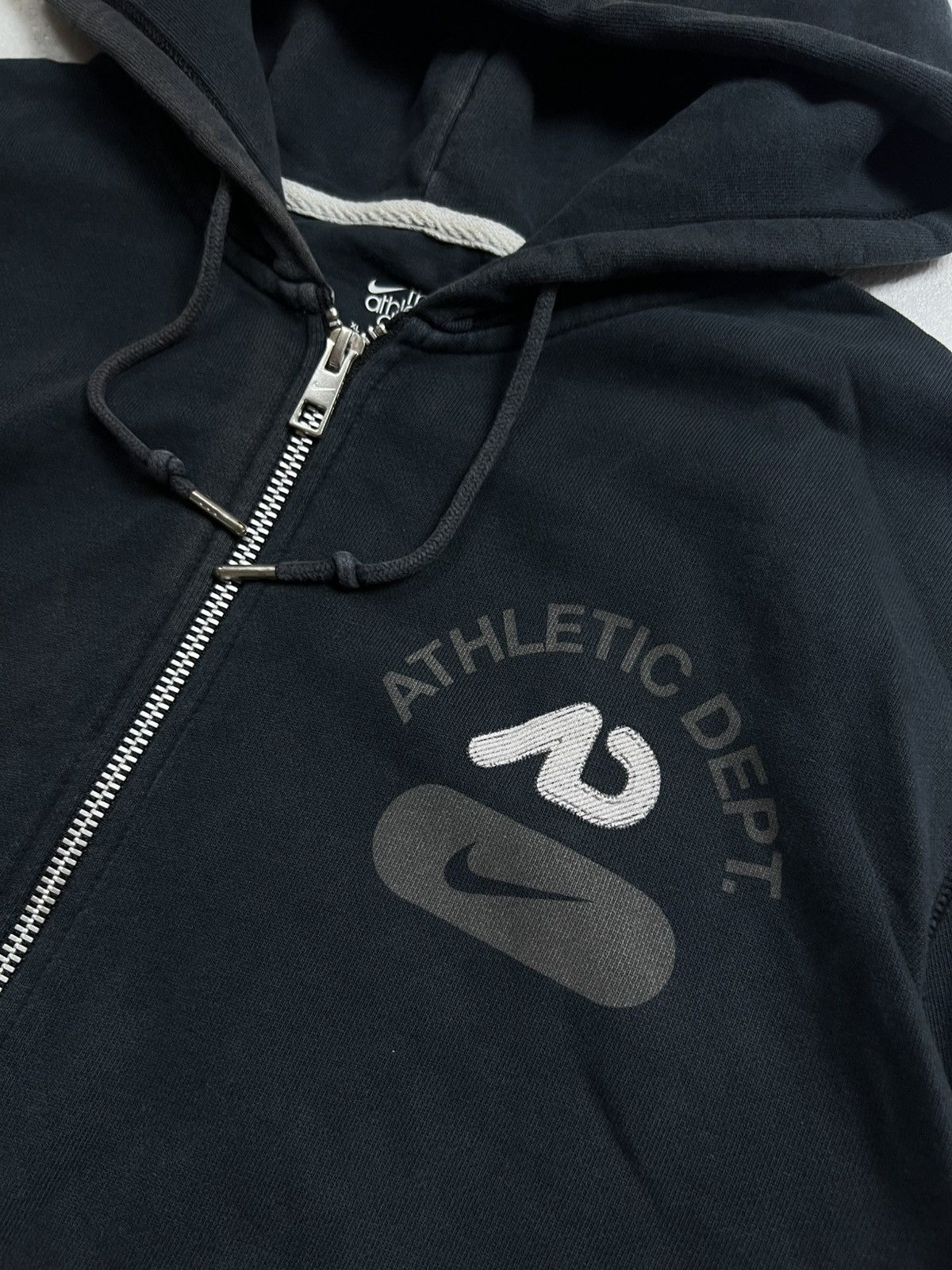 Nike 00s Nike Athletic Vintage Y2K Oversized Retro Zip Hoodie Size US XL / EU 56 / 4 - 4 Thumbnail