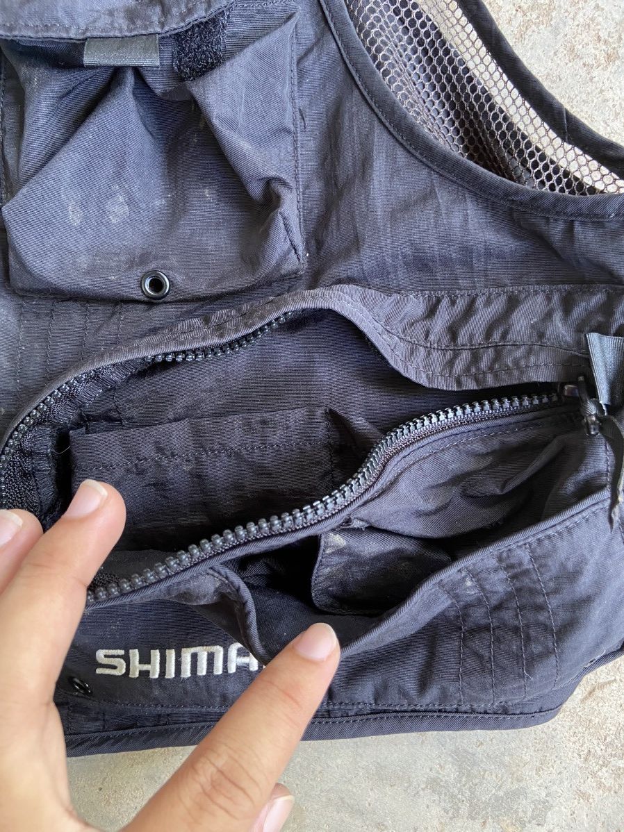 Japanese Brand Vintage SHIMANO tactical multiple pocket vest Size US L / EU 52-54 / 3 - 7 Thumbnail