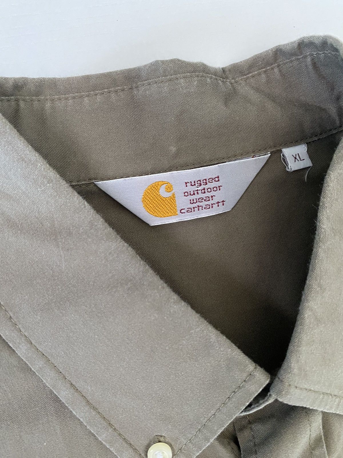 Carhartt Wip Carhartt Wip Duck Shirt, size XL, khaki, used, in excellent Size US XL / EU 56 / 4 - 3 Thumbnail