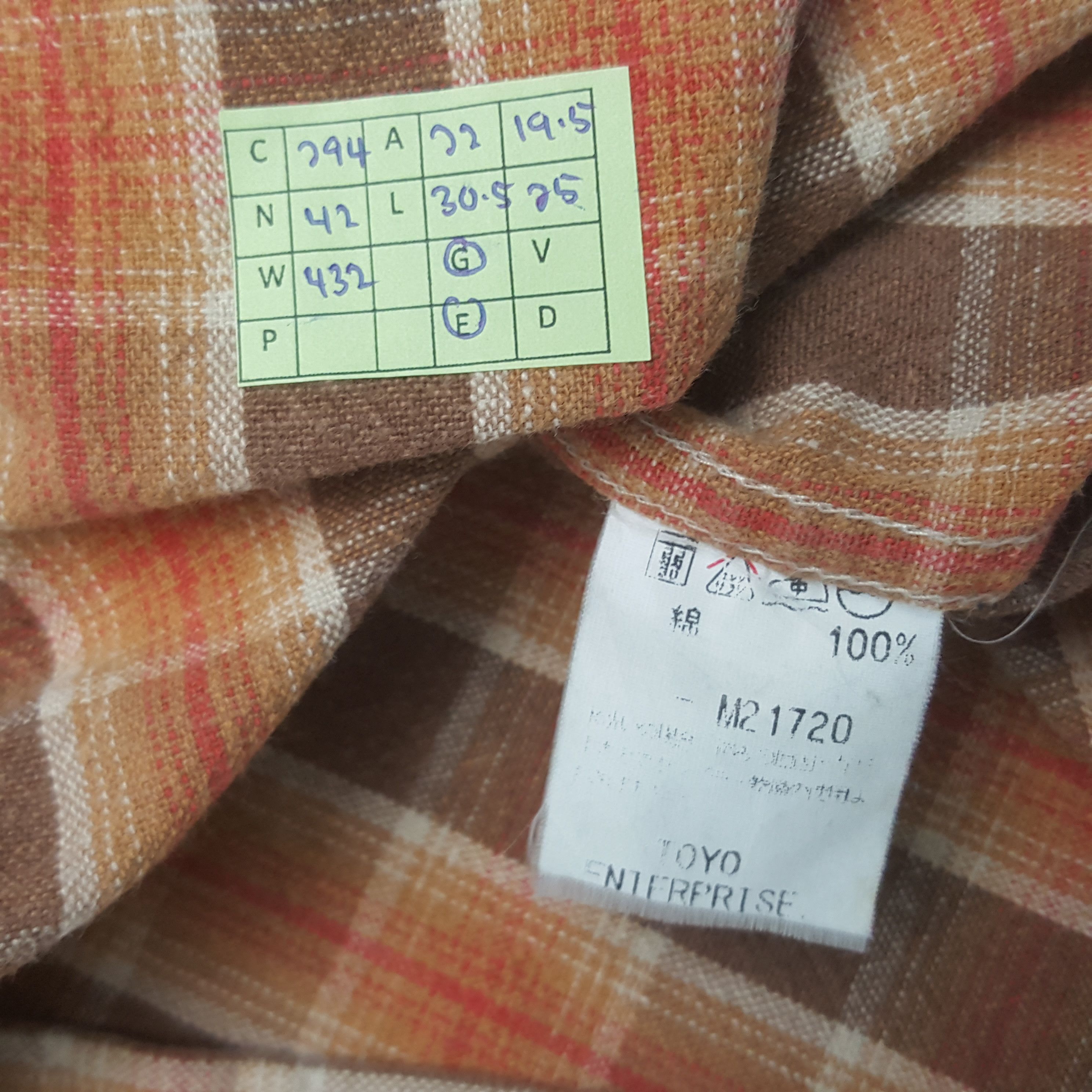 Sugar Cane Vintage Sugar Cane Japanese Flannel Shirt Button Up C294N42 Size US L / EU 52-54 / 3 - 7 Thumbnail