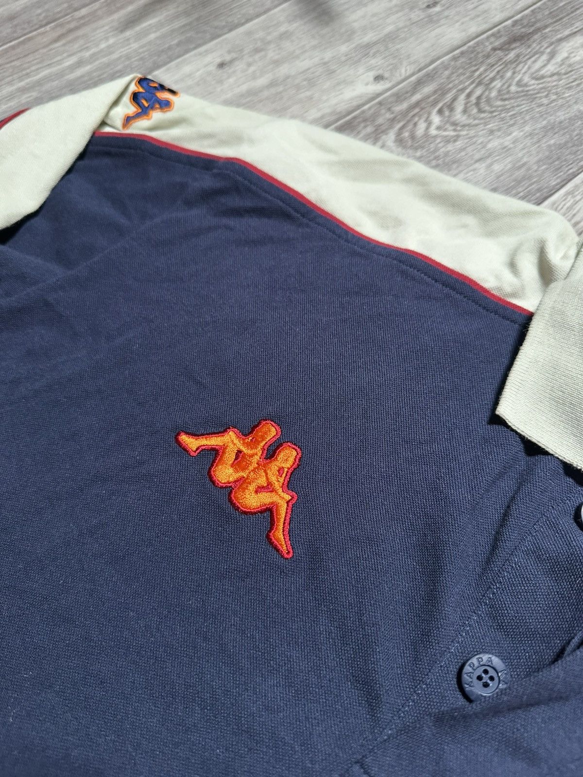 Kappa Vintage AS Roma Kappa Polo Jersey Blokecore Y2K Longsleeve Size US XL / EU 56 / 4 - 6 Thumbnail