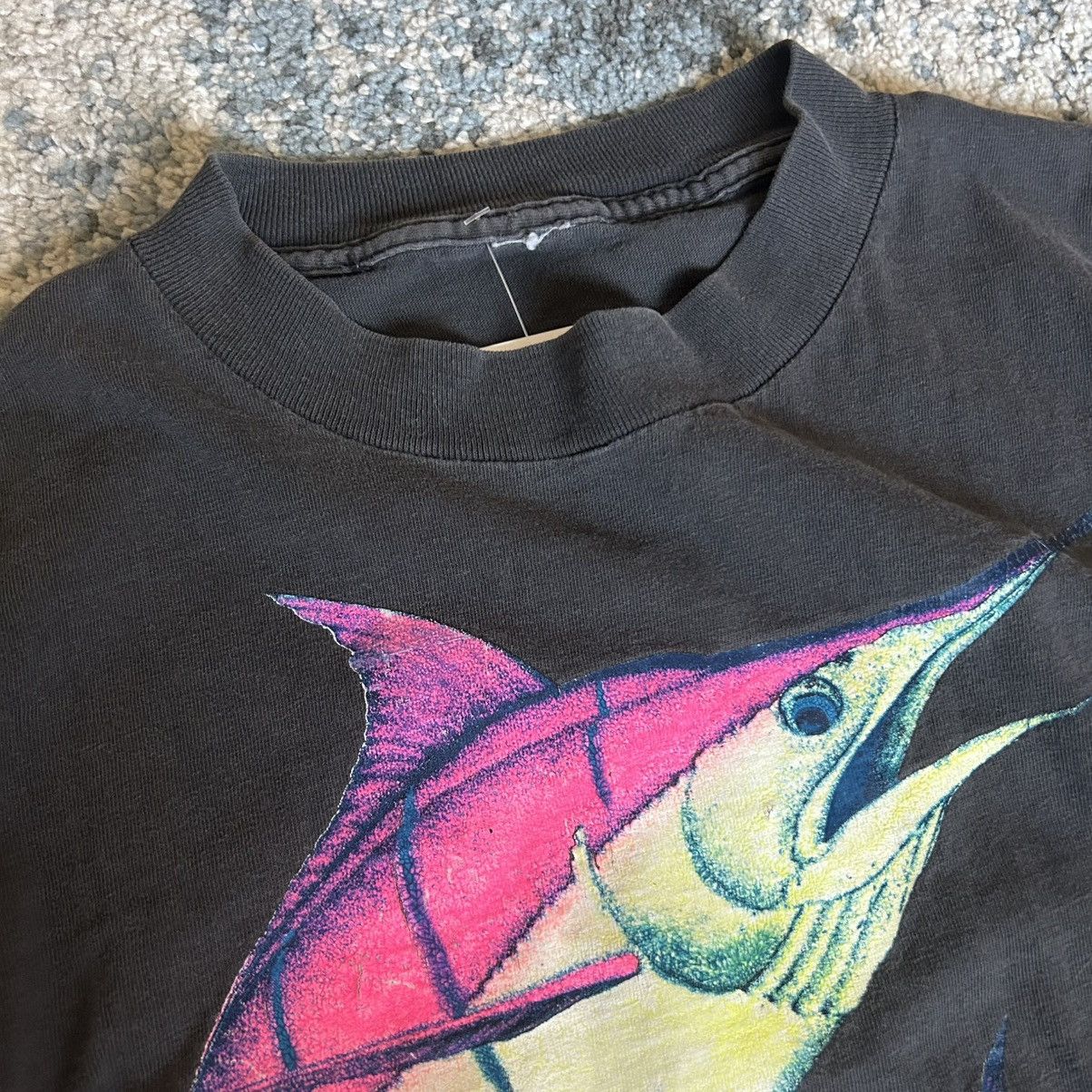 Vintage SWORDFiSH SiNGLE STiTCH ATLANTiS SUBMARiNES CAYMAN iSLANDS Size US S / EU 44-46 / 1 - 3 Thumbnail
