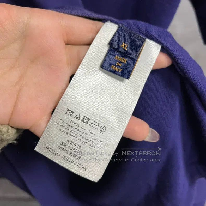 Louis Vuitton Louis Vuitton Blue monogrammed crewneck short sleeves Size US XL / EU 56 / 4 - 4 Thumbnail