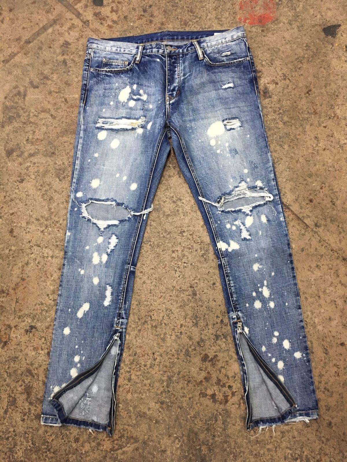 Japanese Brand × MNML SLIM MNML DISTRESSED JEANS Size US 38 / EU 54 - 1 Thumbnail