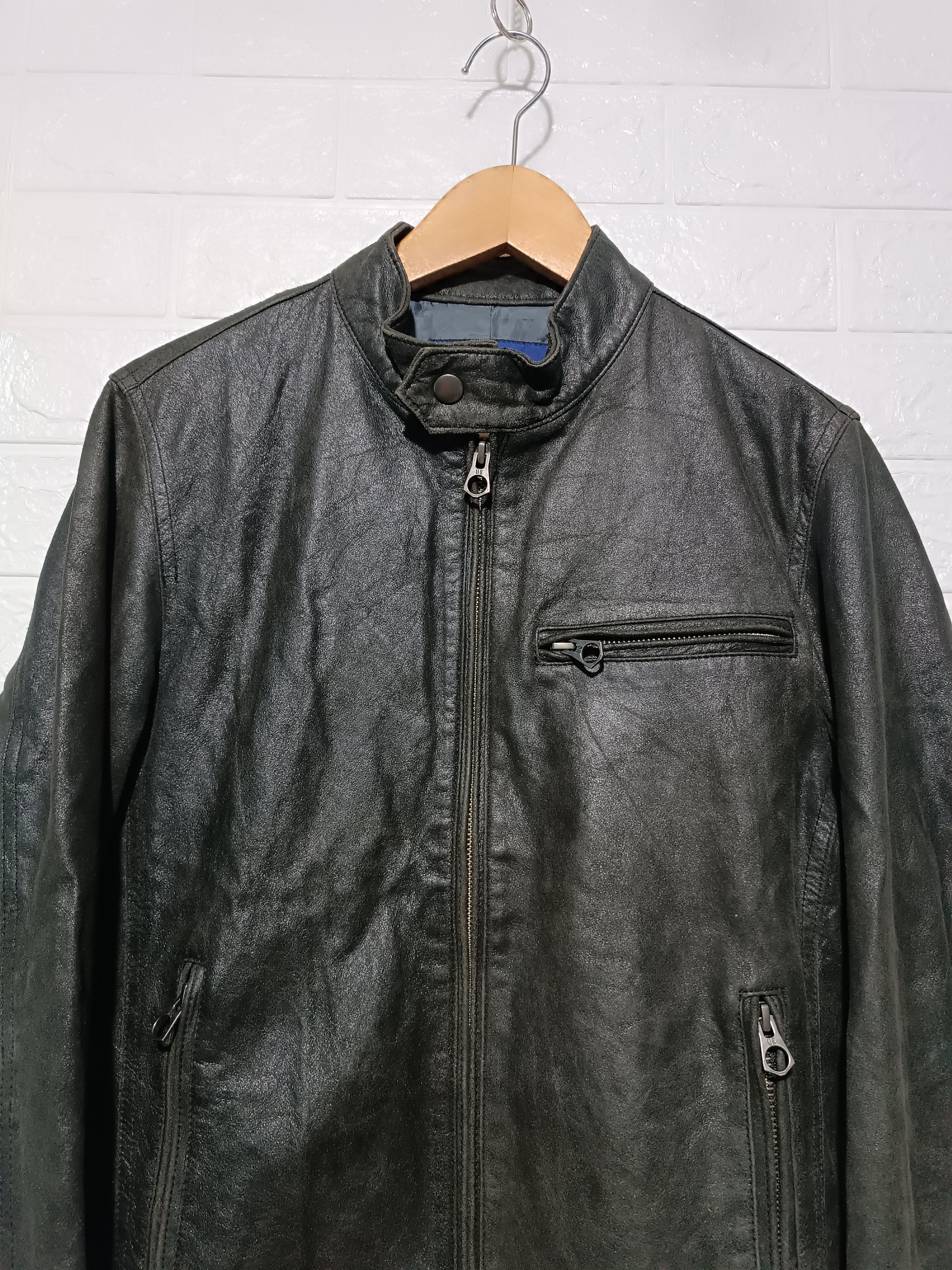 Japanese Brand Vintage Distressed Leather Biker Jacket Size US L / EU 52-54 / 3 - 3 Thumbnail