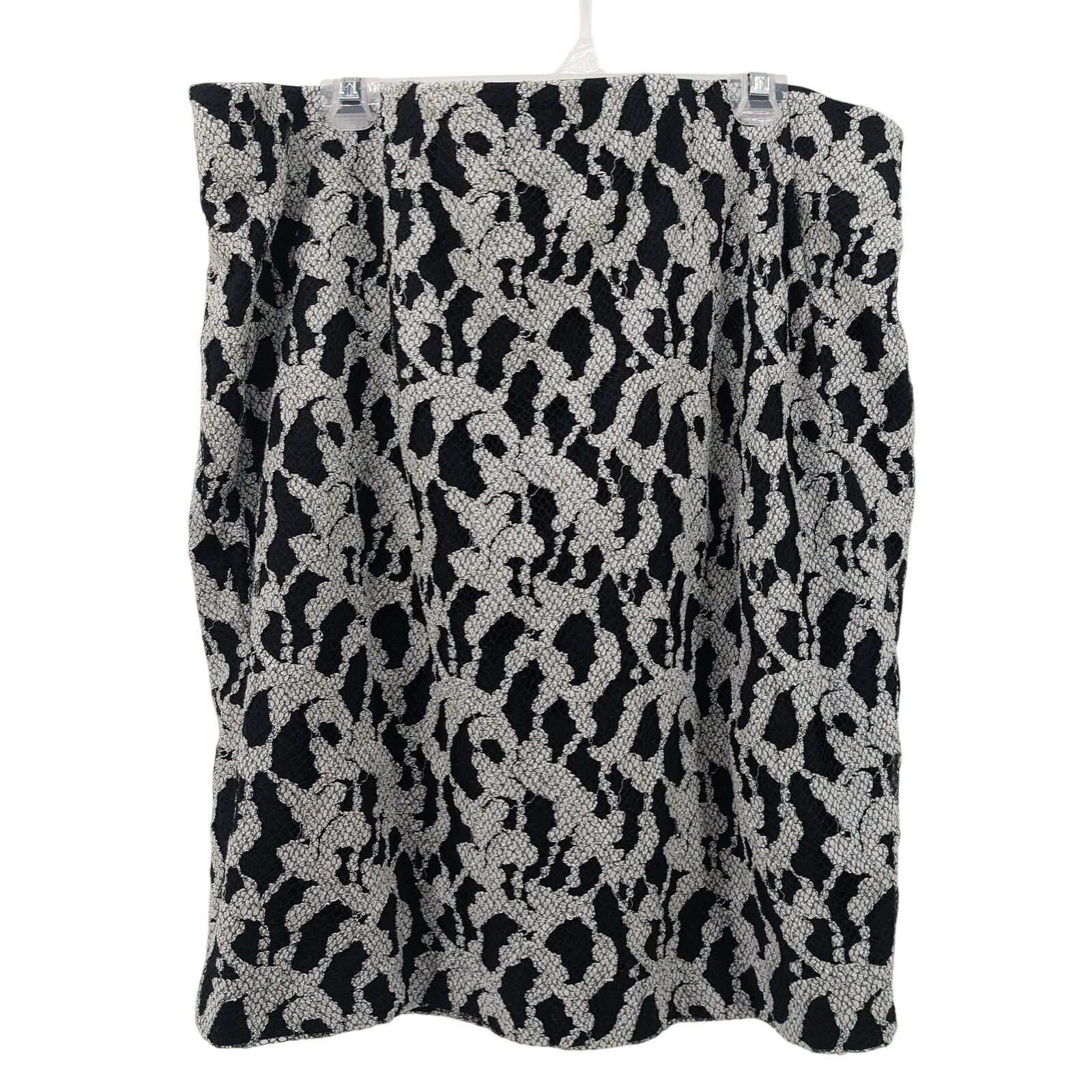 Other Lane Bryant Black & White Pencil Skirt Glam Preppy Size 22 Size 42" / US 20 - 1 Thumbnail