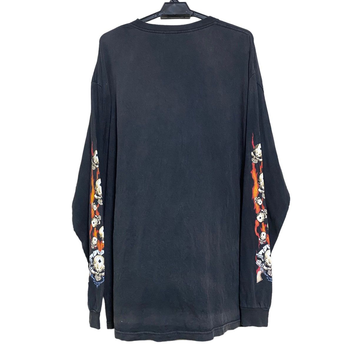 Vintage Vintage Aces Of Spades Skull Flame Shirt Longsleeve Size US XXL / EU 58 / 5 - 7 Thumbnail