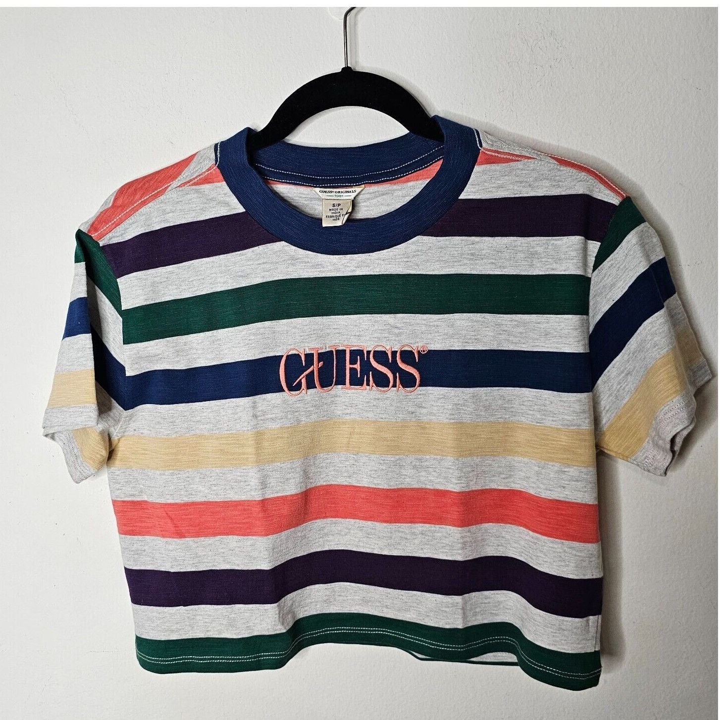 Guess Guess Originals 1981 Gray Multi Stripe Crop Guess Logo SP Size S / US 4 / IT 40 - 1 Thumbnail