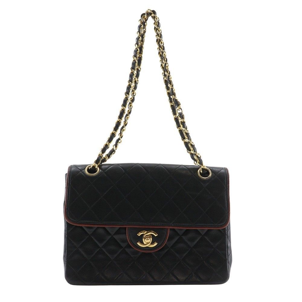 Chanel Chanel Vintage Classic Single Flap Bag Stitched Lambskin Size ONE SIZE - 1 Thumbnail