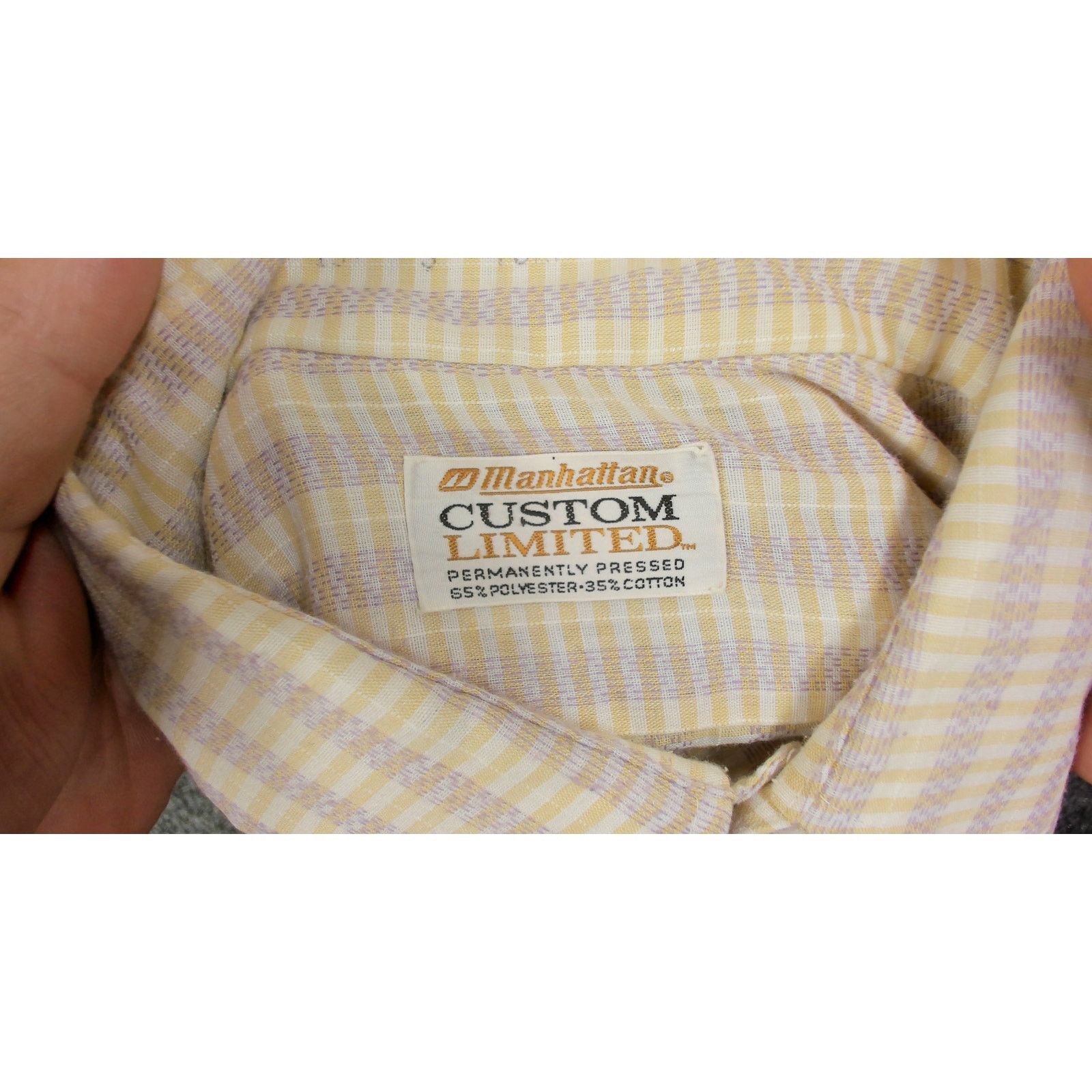 Vintage Vintage 70s Manhattan Custom Pastel Plaid V-Taper Shirt L Size US L / EU 52-54 / 3 - 3 Thumbnail